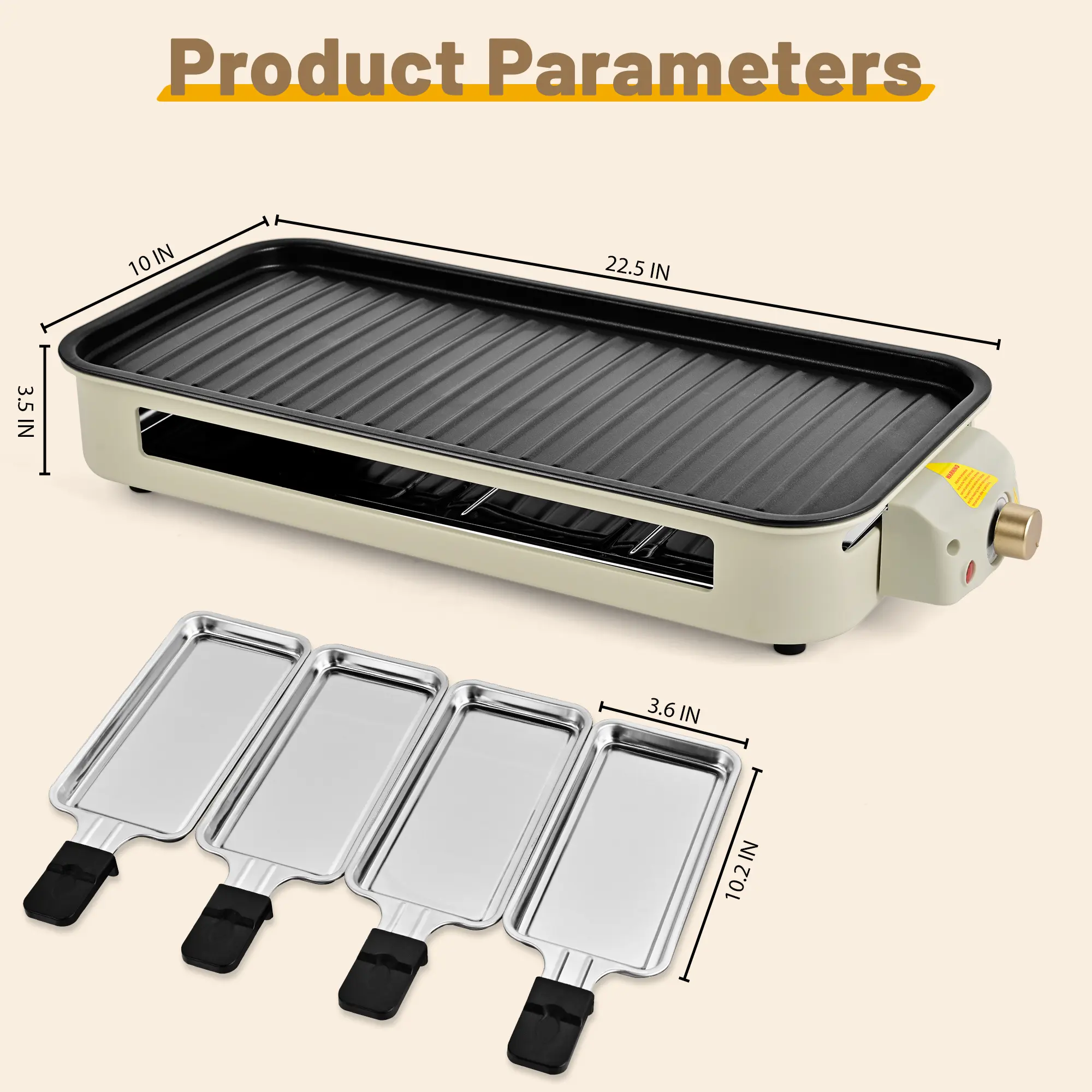 2-in-1 Smokeless Electric Indoor Grill