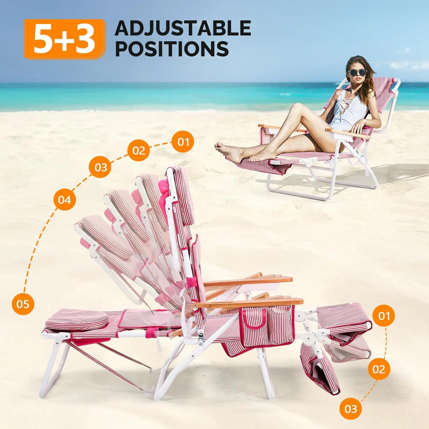 Deluxe 3 in1 Beach Chair