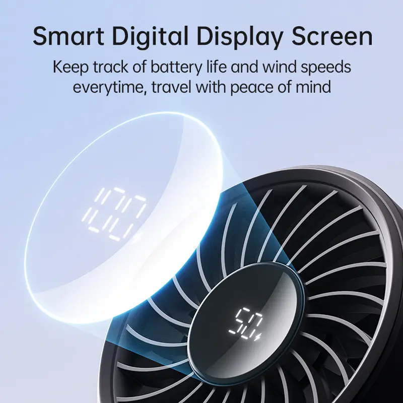 3-in-1 Portable Mini Fan – 5000mAh Rechargeable, 5 Speeds, Handheld, Desk & Neck Fan for Travel & Outdoor Use