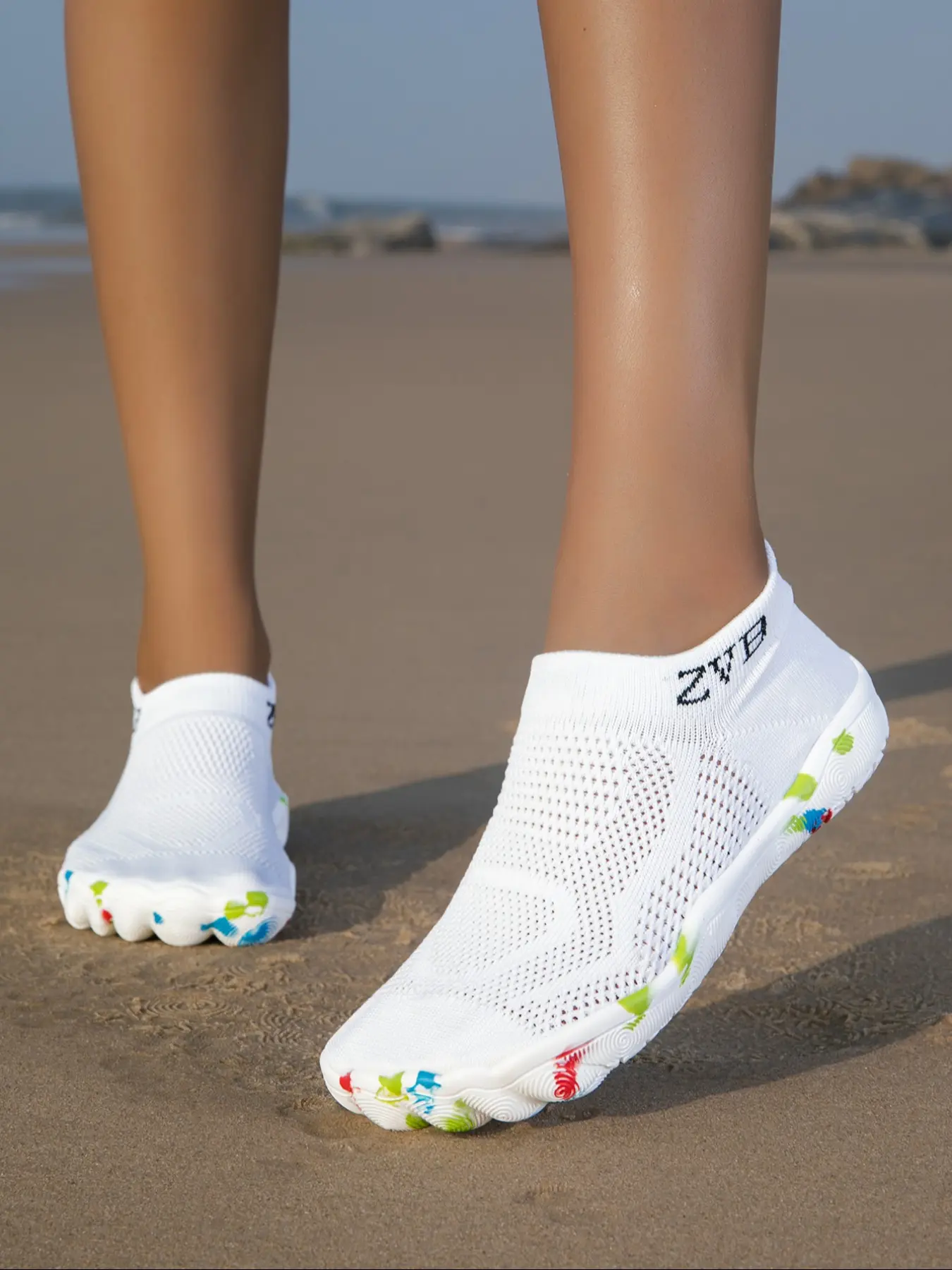 Wide-Fit Breathable Water Shoes with Polyester Upper and EVA Sole, Casual All-Season Style, Ideal for Swimming, Lightweight Swim Shoes, Aqua Shoes