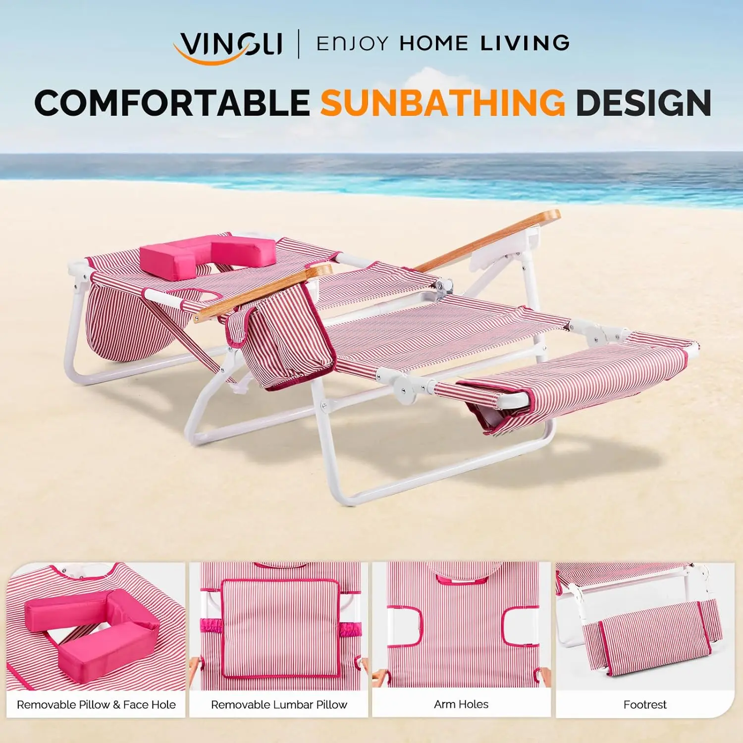 Deluxe 3 in1 Beach Chair