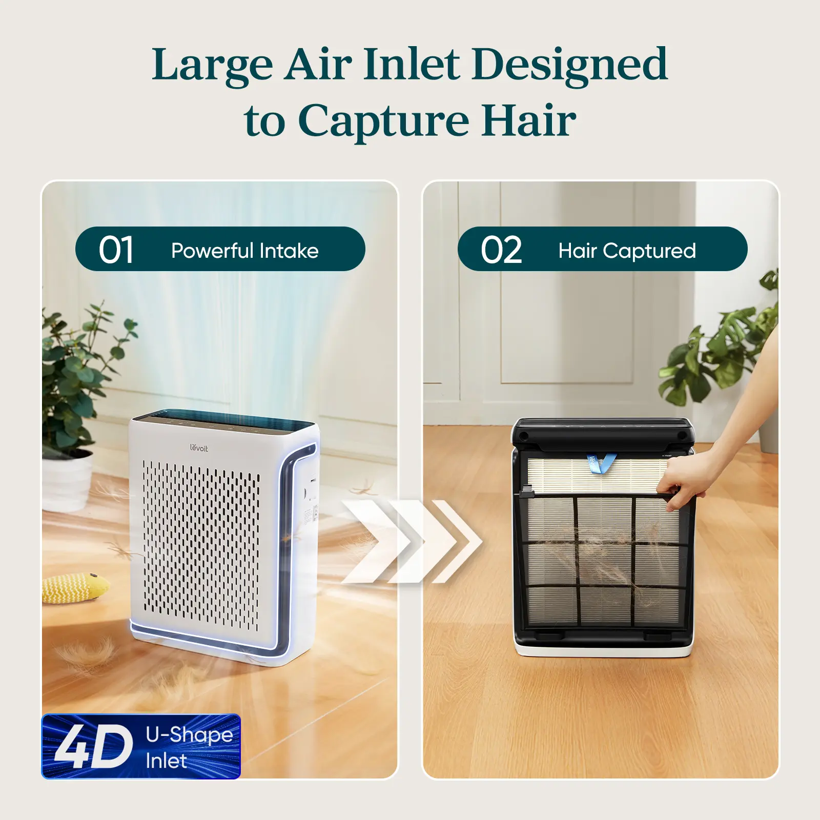 Pet Air Purifier for Large Rooms – True HEPA Filtration, Smart WiFi Control & Powerful Odor and Allergy Removal up to 1110 ft²