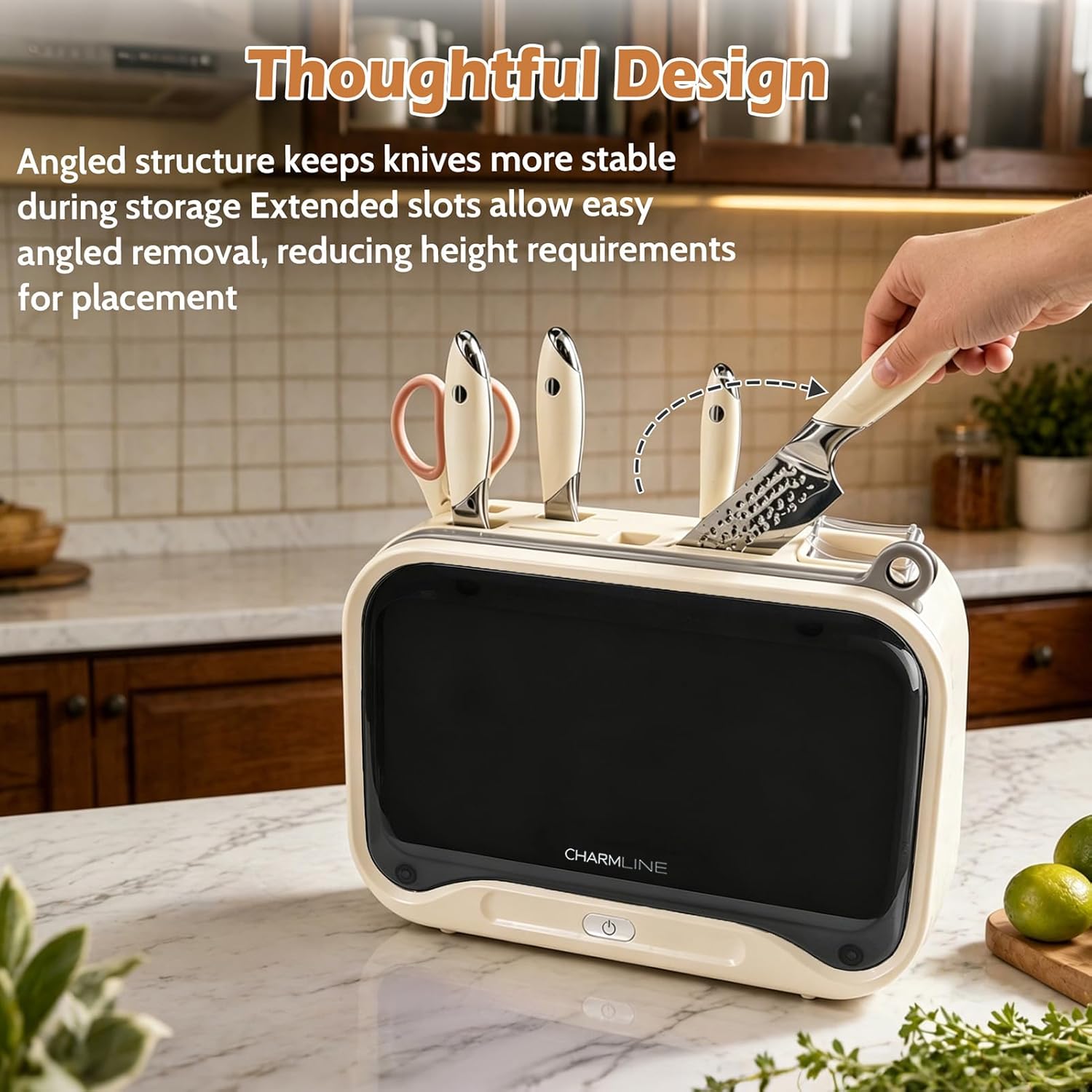 Mother’s Day Special – Smart Cutting Board & Knife Set – Self-Cleaning, Auto-Drying, Space-Saving Kitchen Organizer