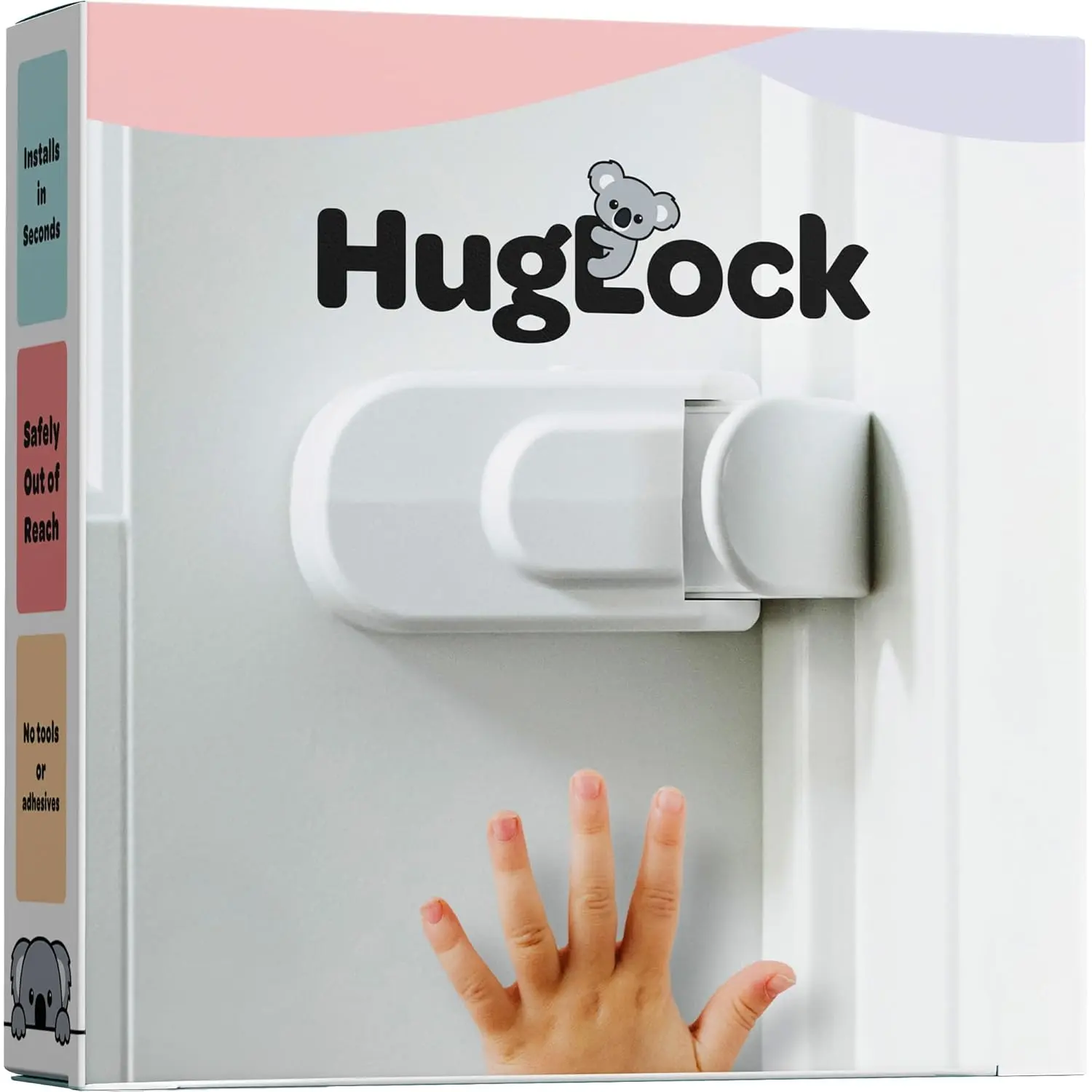 The Adjustable Snap-On Door Lock  - No Tools or Adhesives Required - Works With Door Knob, Lever or Handle