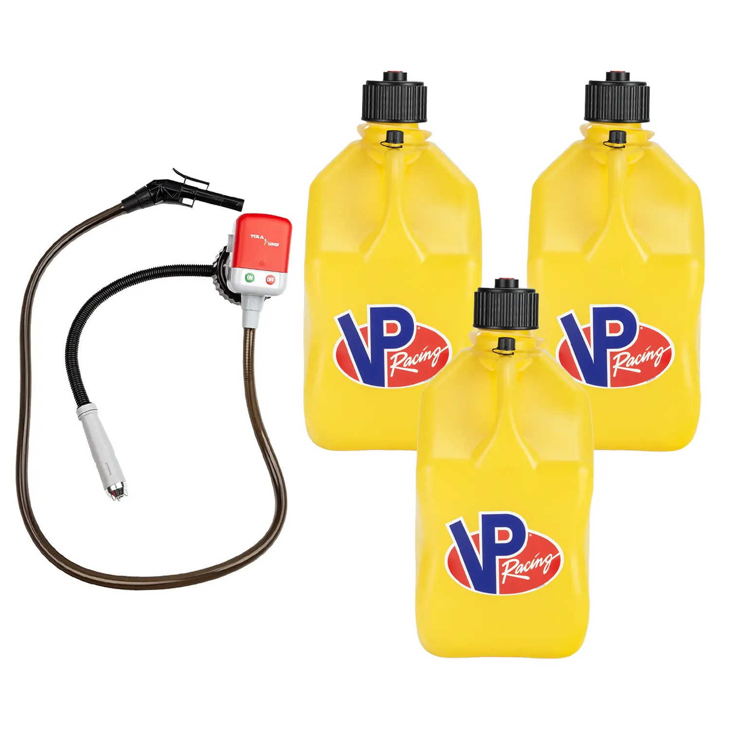 (3 PACK) VP Racing Fuels Utility Jug + (1) Fluid Transfer Pump