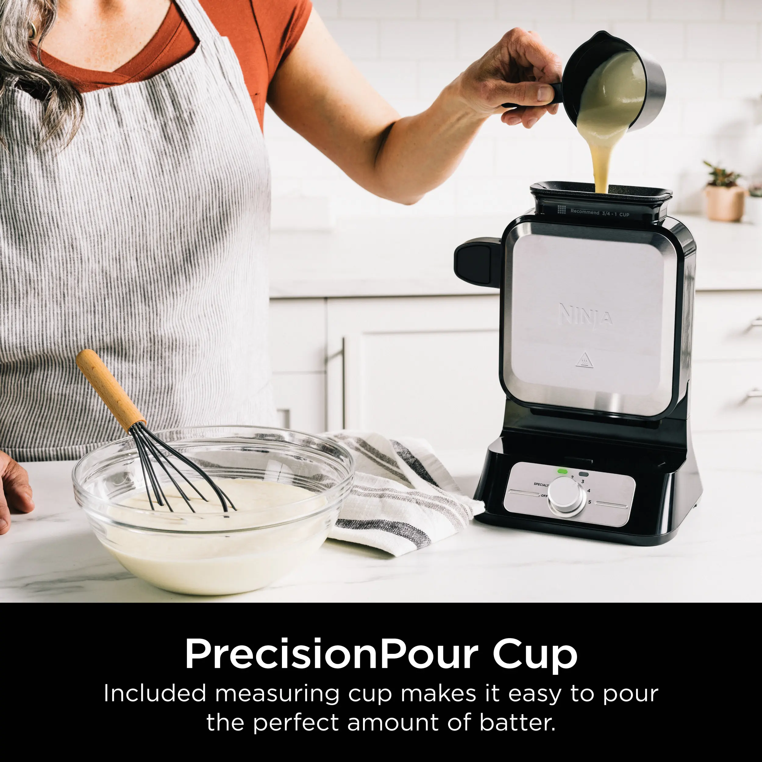 Waffle Maker – NeverStick Nonstick Plates for Thick, Fluffy Waffles with Easy Cleanup