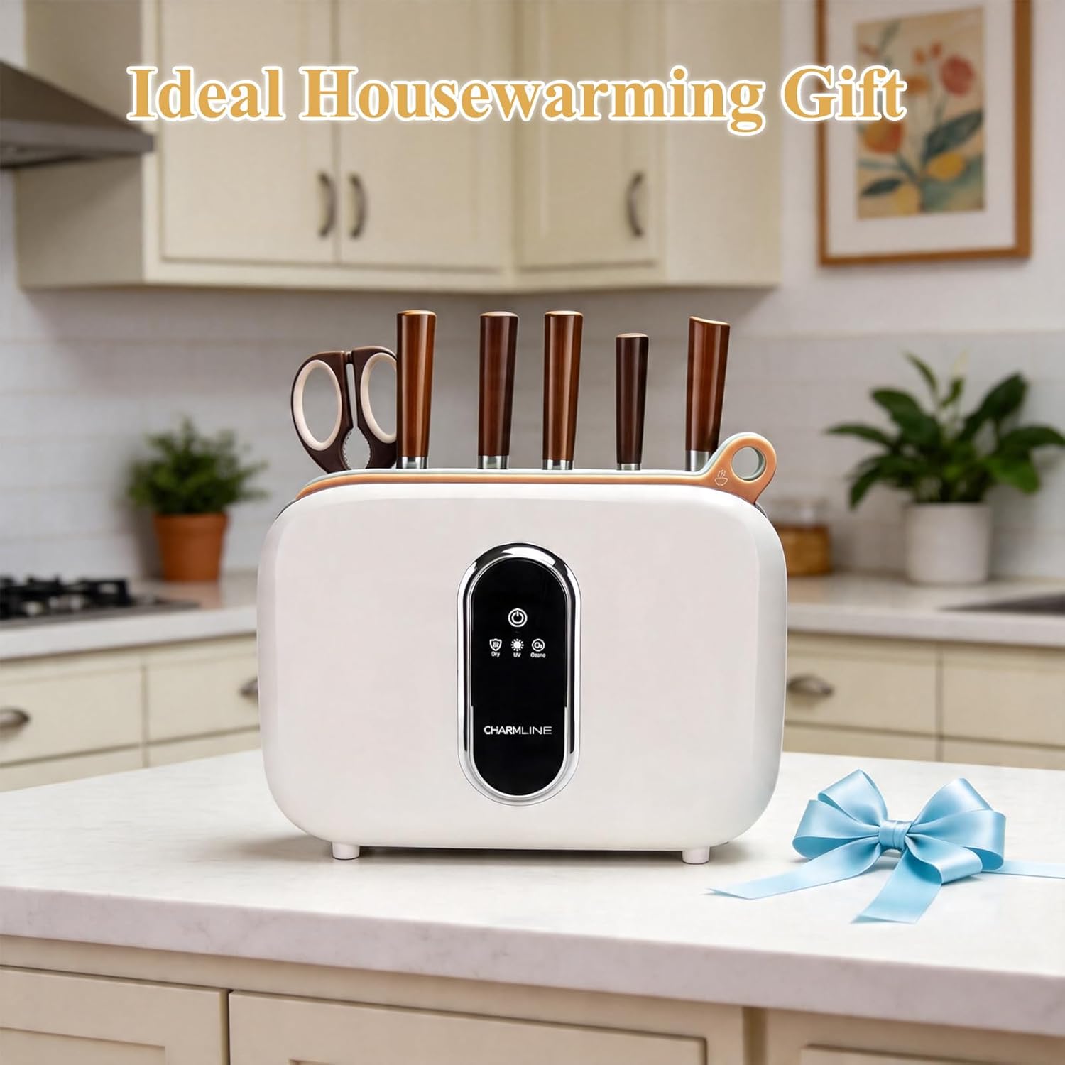 Mother’s Day Special – Smart Cutting Board & Knife Set – Self-Cleaning, Auto-Drying, Space-Saving Kitchen Organizer