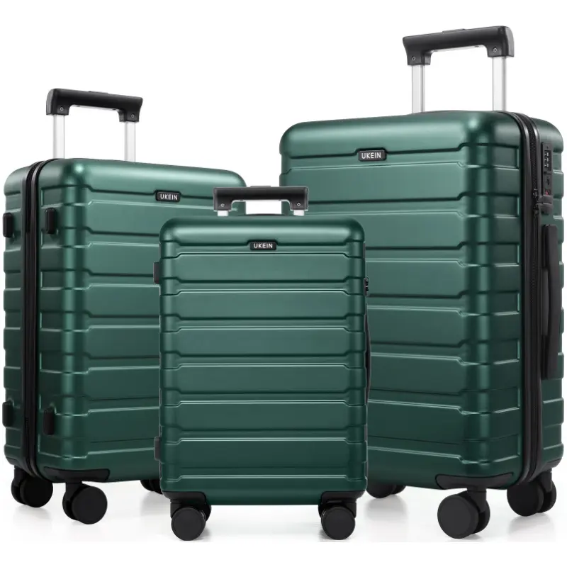 3-Piece Luggage Set 20"/24"/28" Hardside Suitcases with Double Spinner Wheels TSA Lock Lightweight Durable Travel Luggage Set #Summervibes