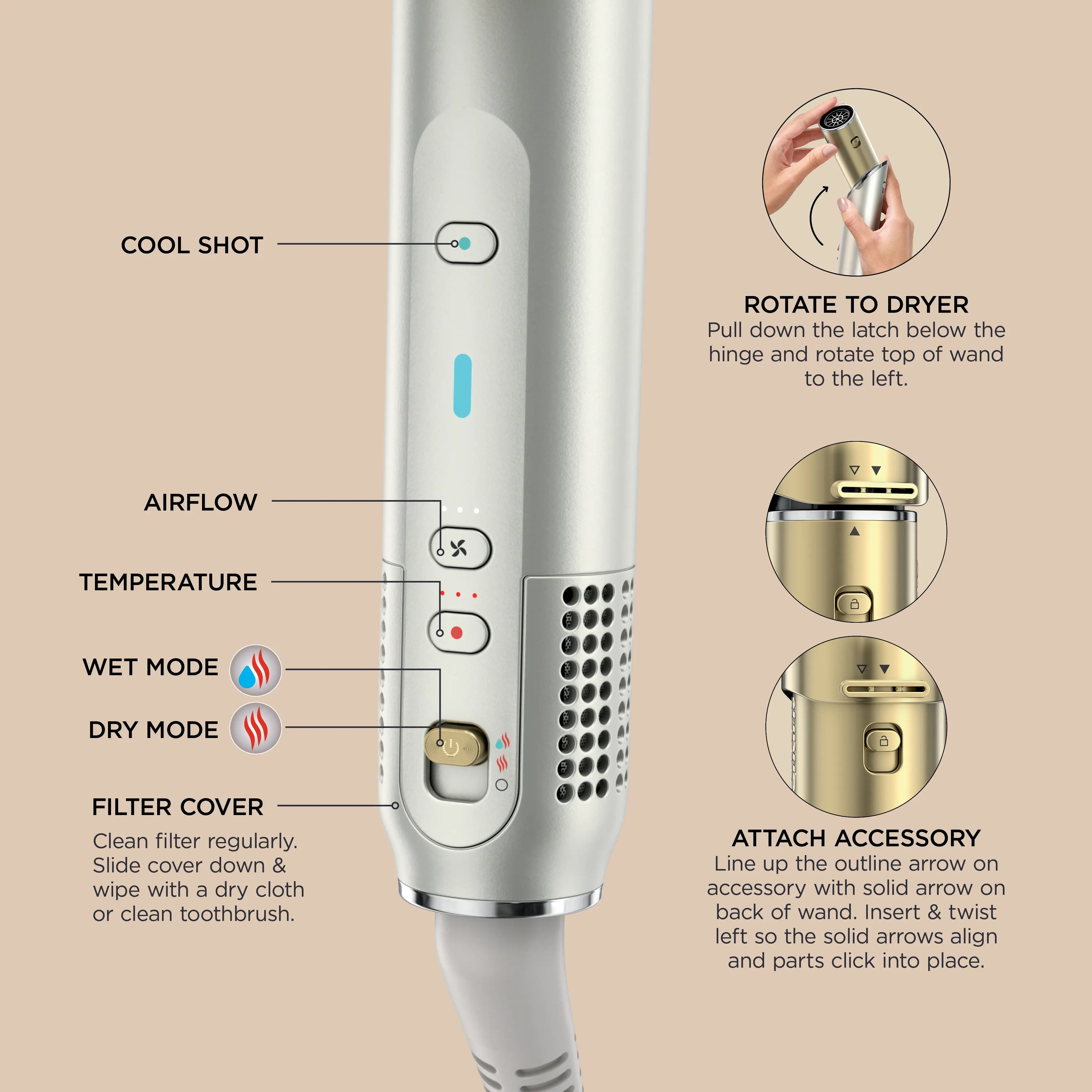 Air Styling & Drying System – Multi-Function Hair Dryer & Styler for Smooth, Voluminous Salon-Quality Results