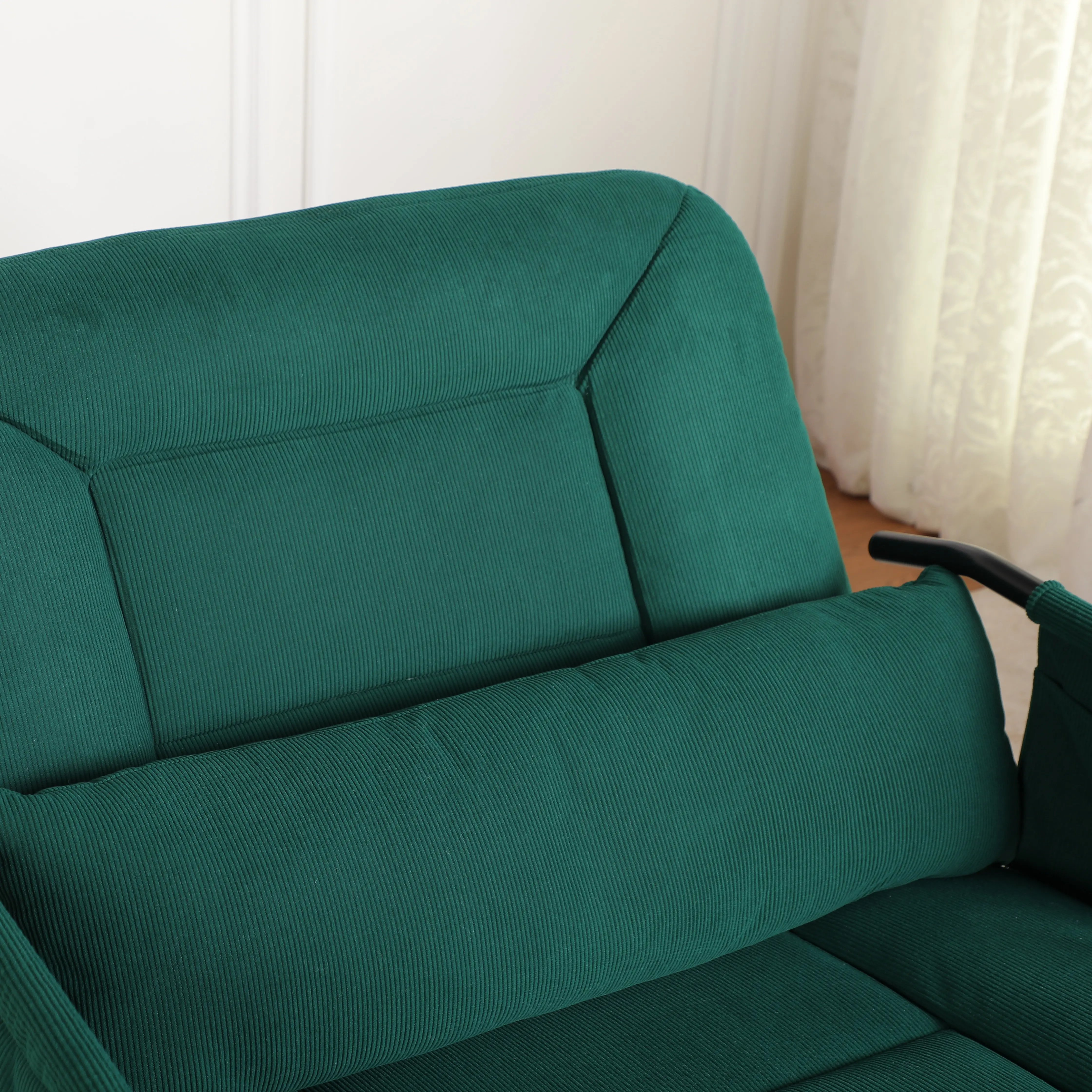 Roomy Nursery Rocking Chair with Corduroy Fabric