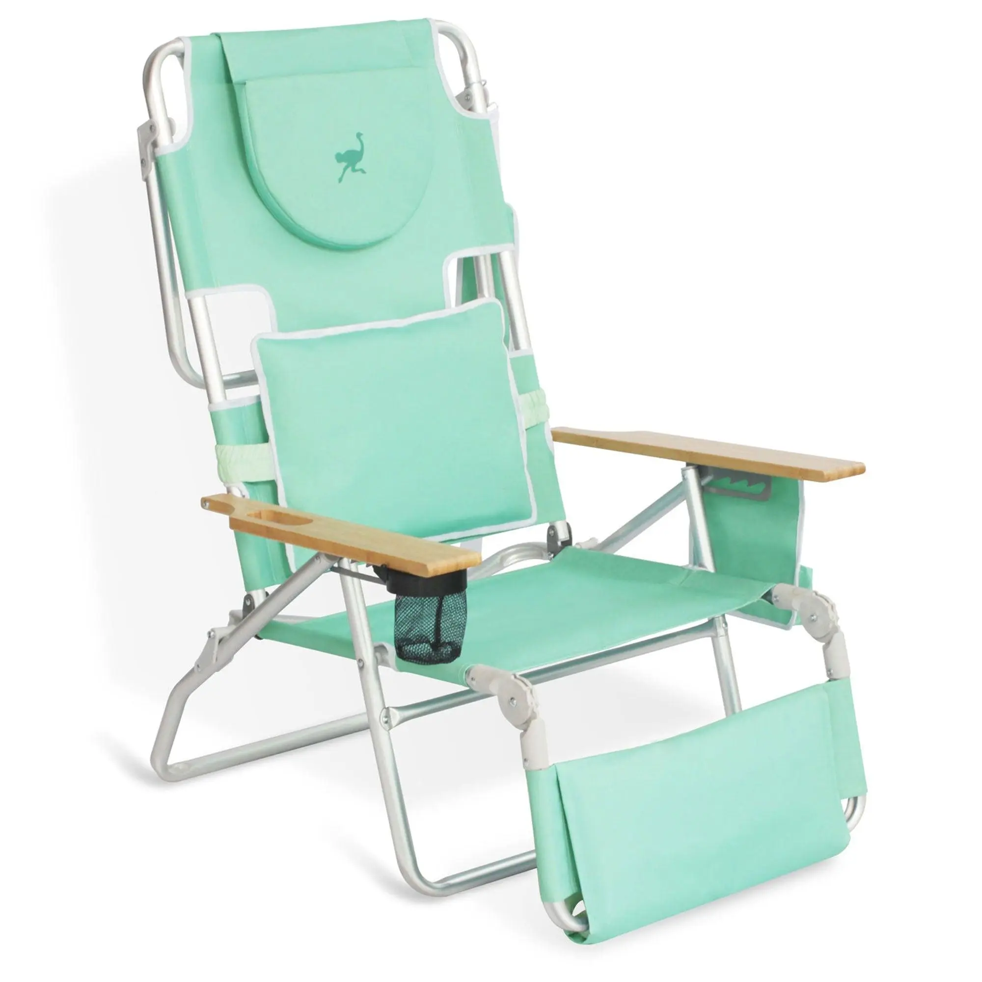 3-in-1 Reclining Lounge Chair – Padded Folding Beach Chair with Adjustable Positions for Pool, Patio & Sunbathing