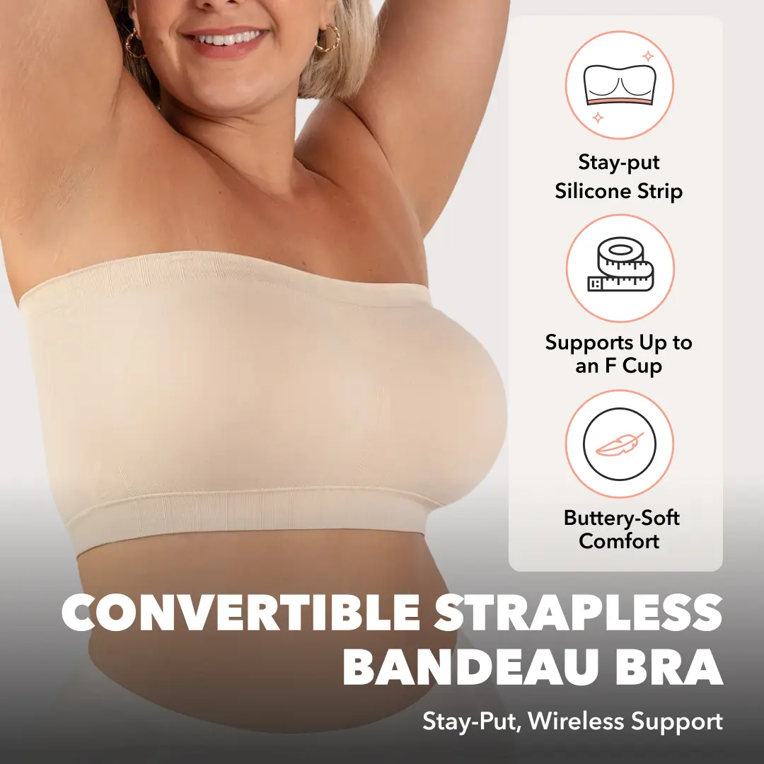Convertible Strapless Bandeau Bra - Up to F Cup