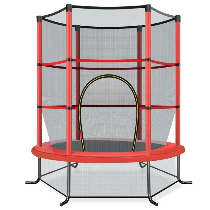 55"/60" Trampoline for Kids, No-Gap Jumping Mat, Easy to Assemble, Indoor/Outdoor, Ideal Gift for Boys and Girls,Summervibes