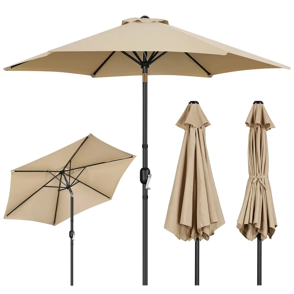 【On Sale】Massive 15/13ft Double-Sided Patio Umbrella | Heavy Duty & 2 Sandbags Included, Easy Crank for Garden Pool and Lawn