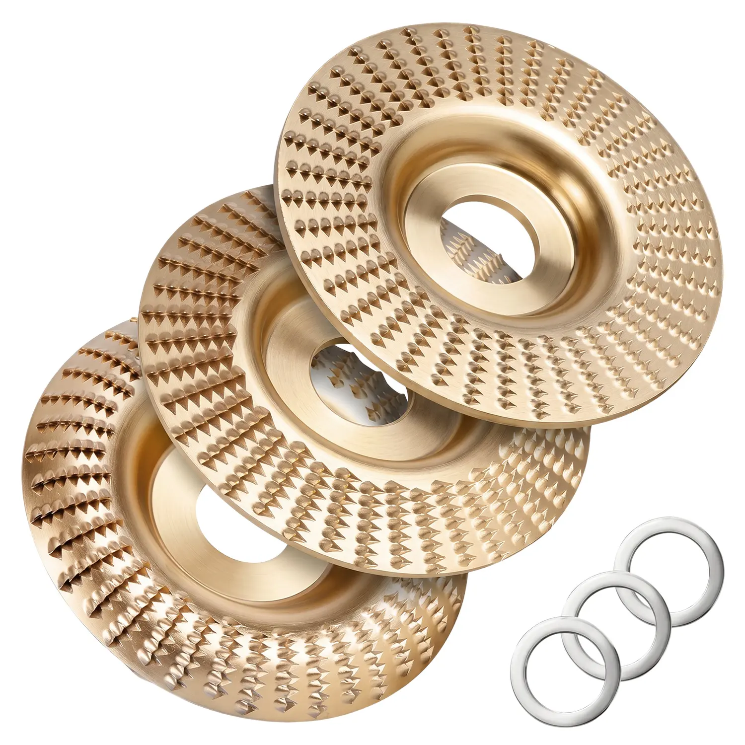 3PCS Heavy Duty Wood Cutting Wheel & Multi-Purpose Buffing Disc – Fast Material Removal & Mirror Finish for DIY & Contractor