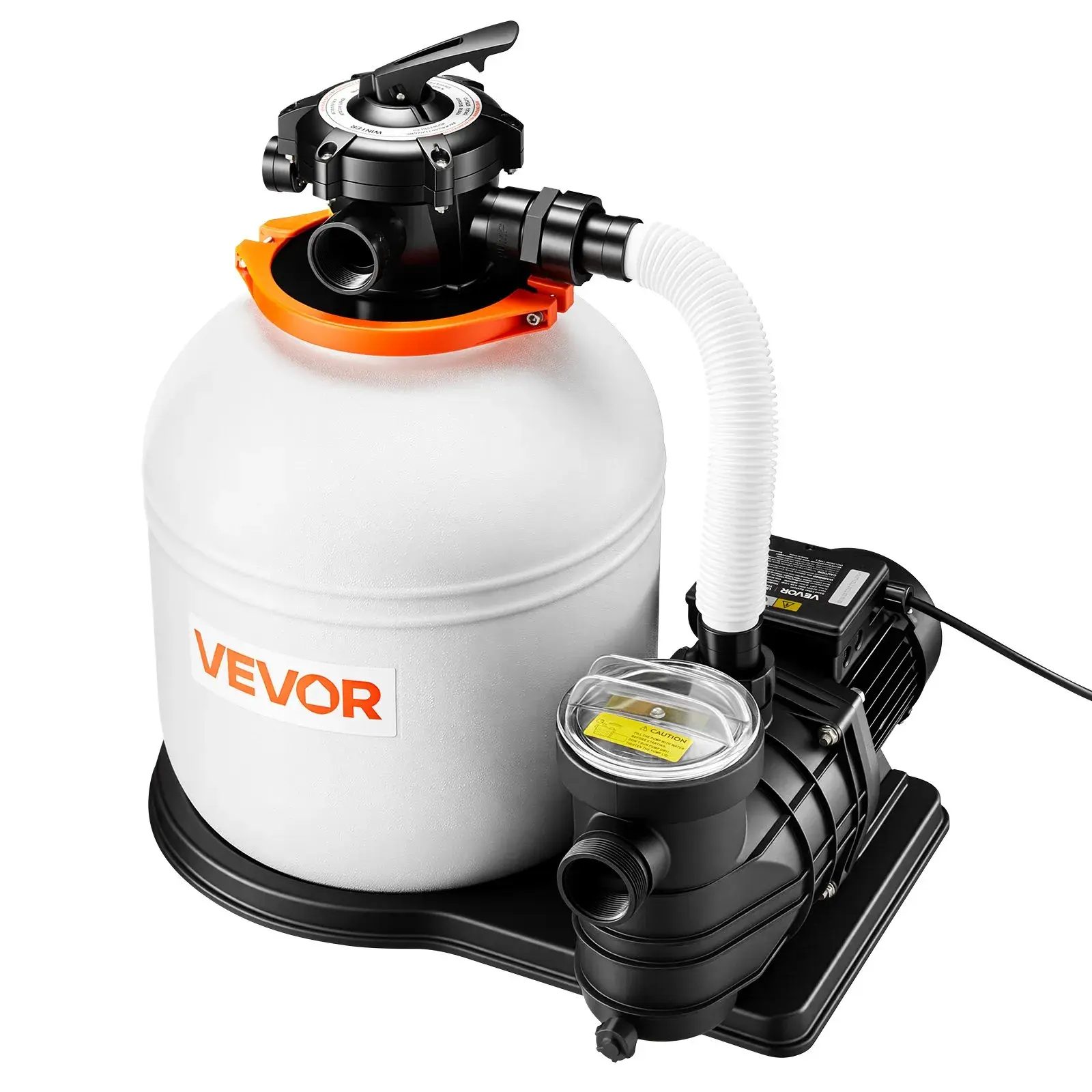 FlashPure Sand Filter Pump, Summervibes,Summervibes, 16 in for Above Ground Pool, 1 HP 4400 GPH, Swimming Pool Filter System with Timer, 6X Faster Filtration with Media Installed, Leak-Resistant, Ready to Use Out of Box, Pool Accessories, Swimming P