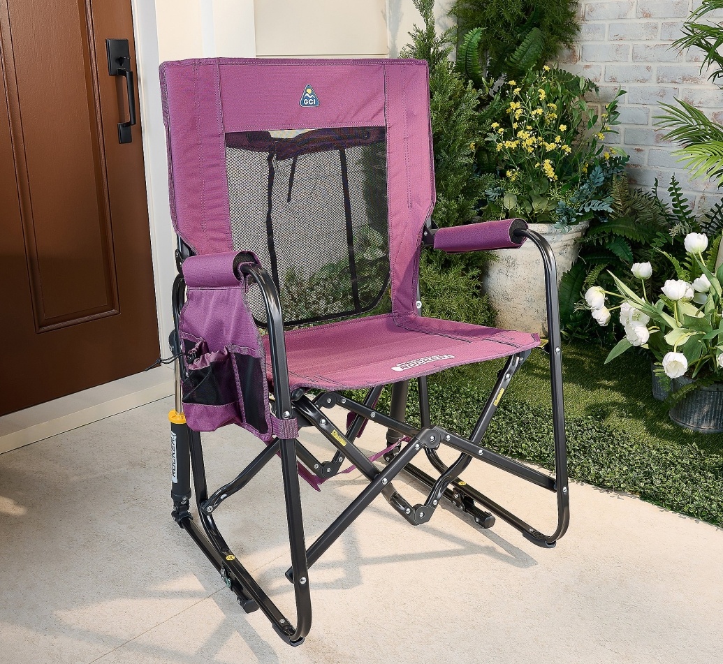 Soon to be sold out clearance-Buy 2 get 2 free,Buy 3 get 3 free Outdoor Pack Away Portable Rocking Chair 350-lb Weight Capacity