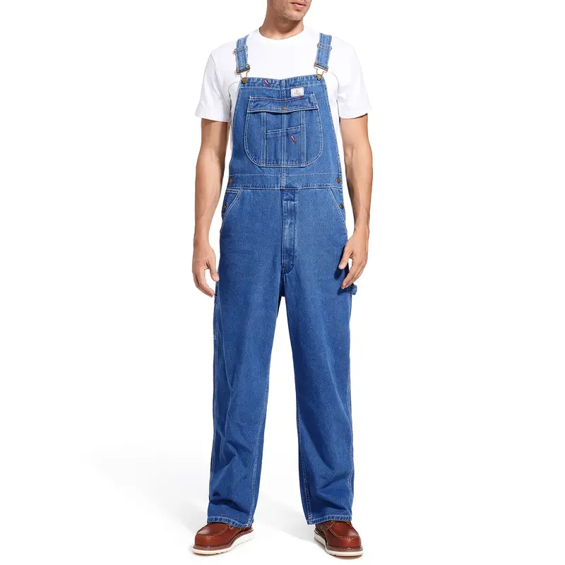 Men's 4-Pack Flex Denim Bib Overalls — Adjustable & Utility Ready
