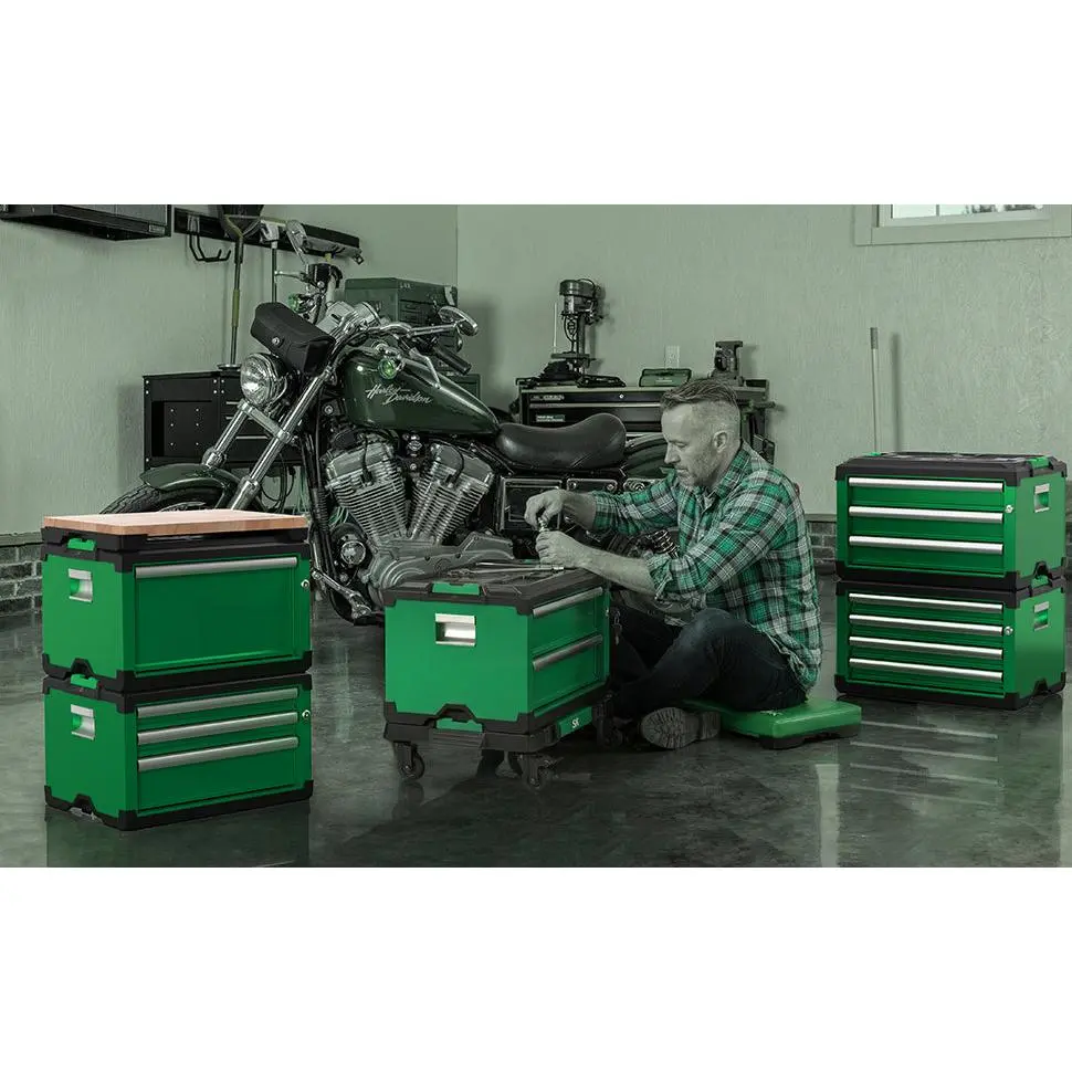 Modular Stackable Storage Toolbox, 3-Drawer