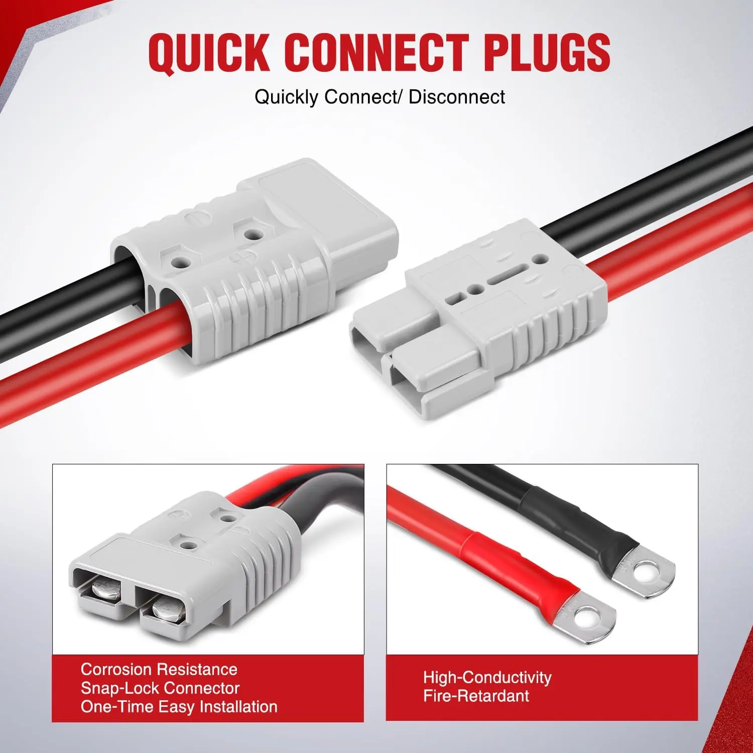 Nilight 0 Gauge 25 Feet Heavy Duty Jumper Cables 1000 Amp Booster Battery Cables with Permanent Installation kit and Quick Connect Plug Includes carrying bag for 12V & 24V Cars SUVs and Trucks summervibes fathersdaygift