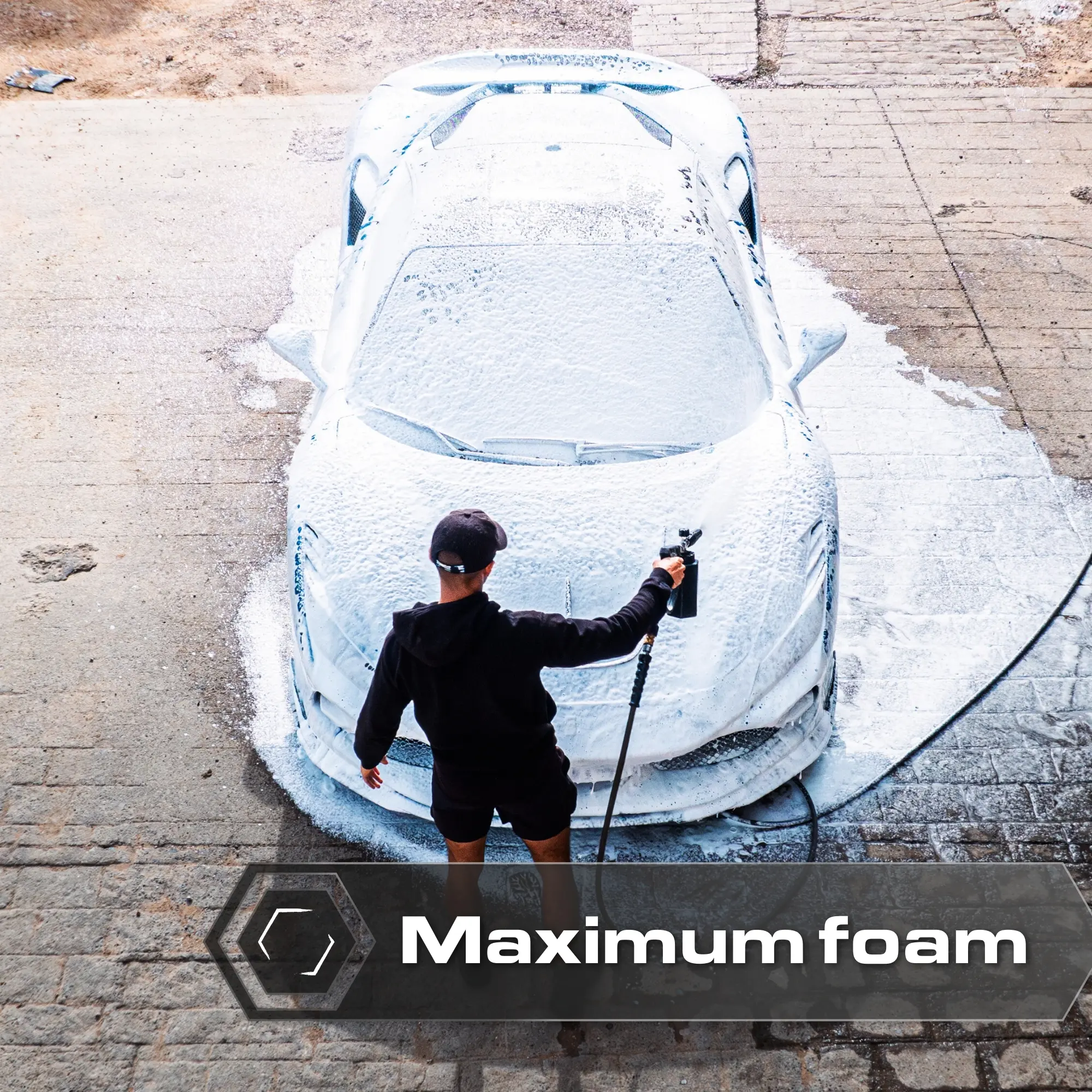 Foam Cannon Pro – High-Performance Foam Cannon with 1000ml Capacity, Thick Shaving Cream-Like Foam, and 1/4" Quick Connect