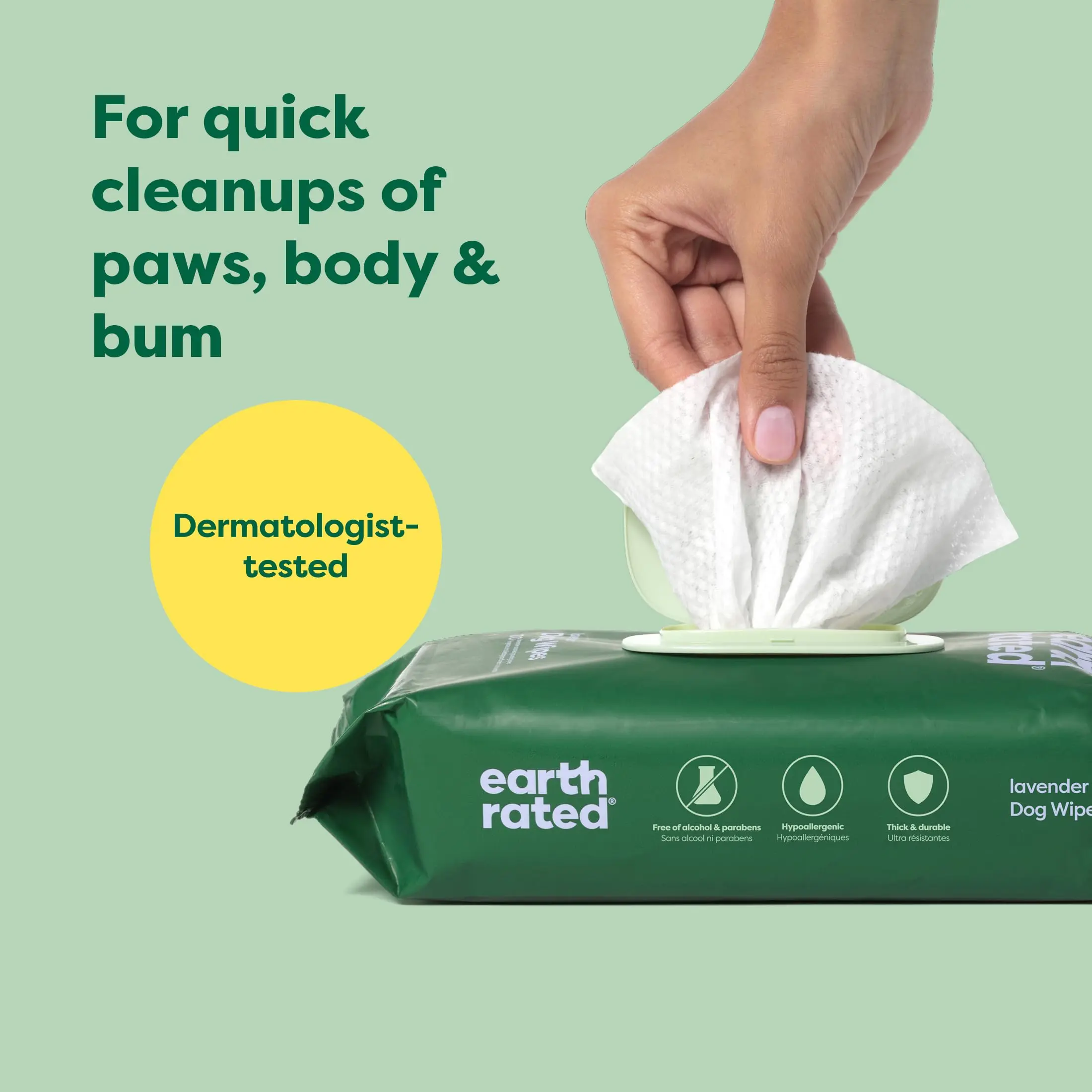 Hypoallergenic Dog Wipes – Gentle Cleaning for Paws, Body & Butt with Fresh Odor Control