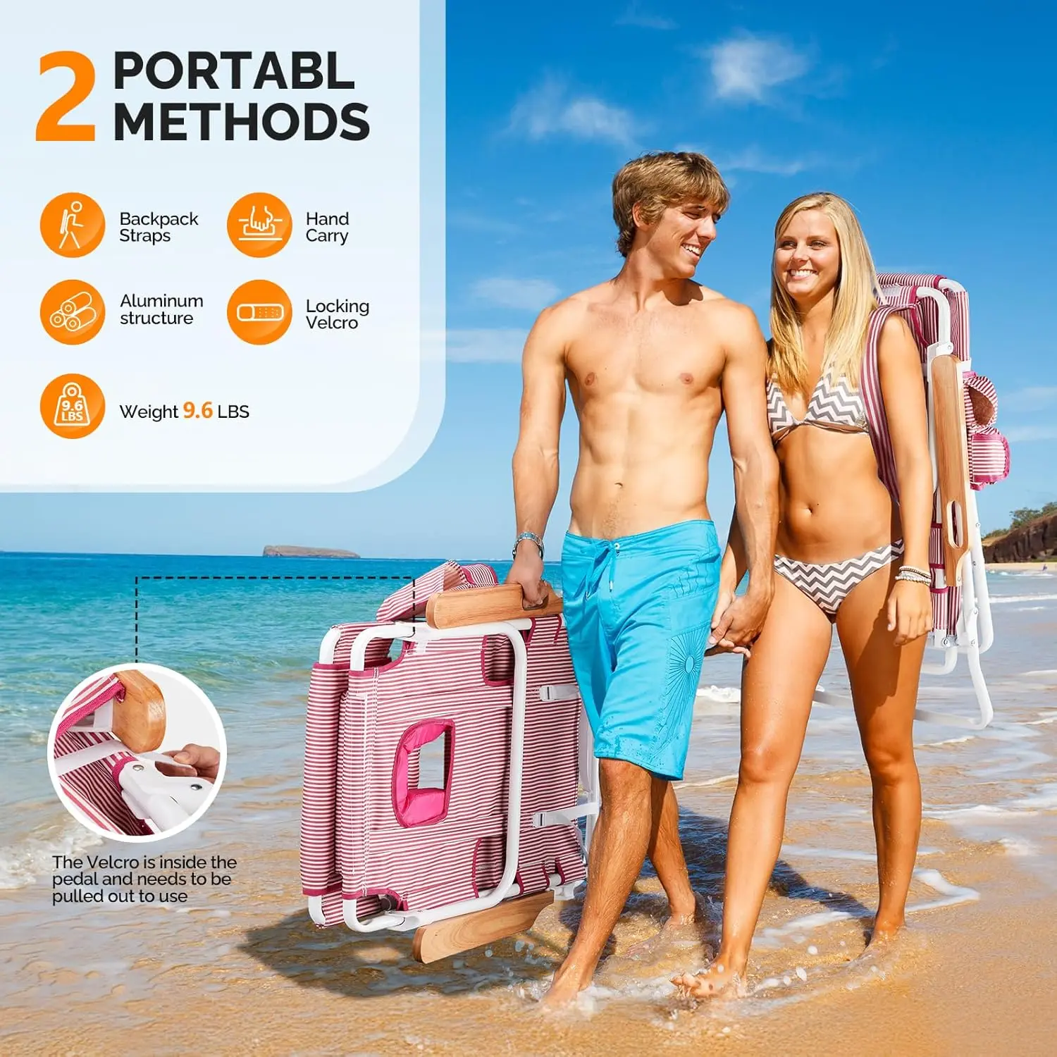 Deluxe 3 in1 Beach Chair