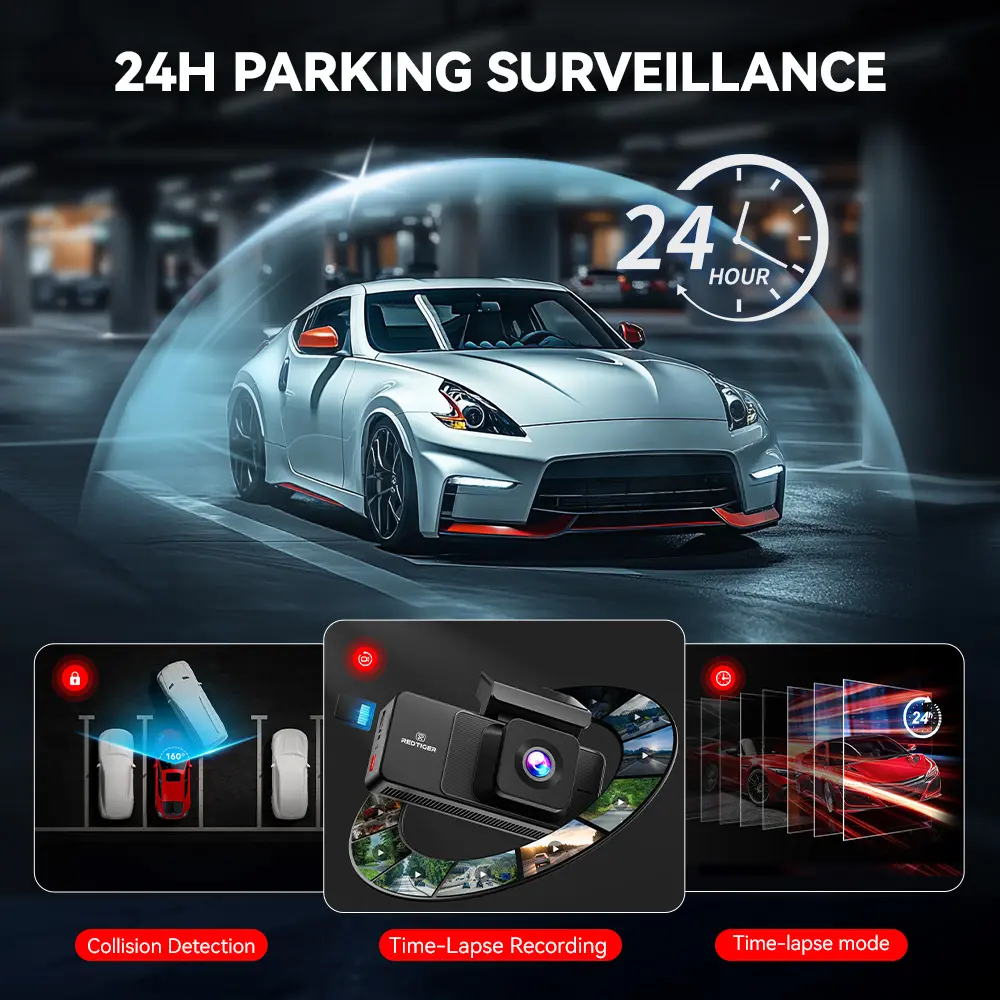 WiFi Dash Cam Front and Rear Inside with 32G SD Card( No SD Card Option In A Better Deal ), 2.5K+1080P+1080P Car Dash Camera for CarsFront and Rear, G-Sensor, 24H Parking Mode, Car rvibe, Car VLOG