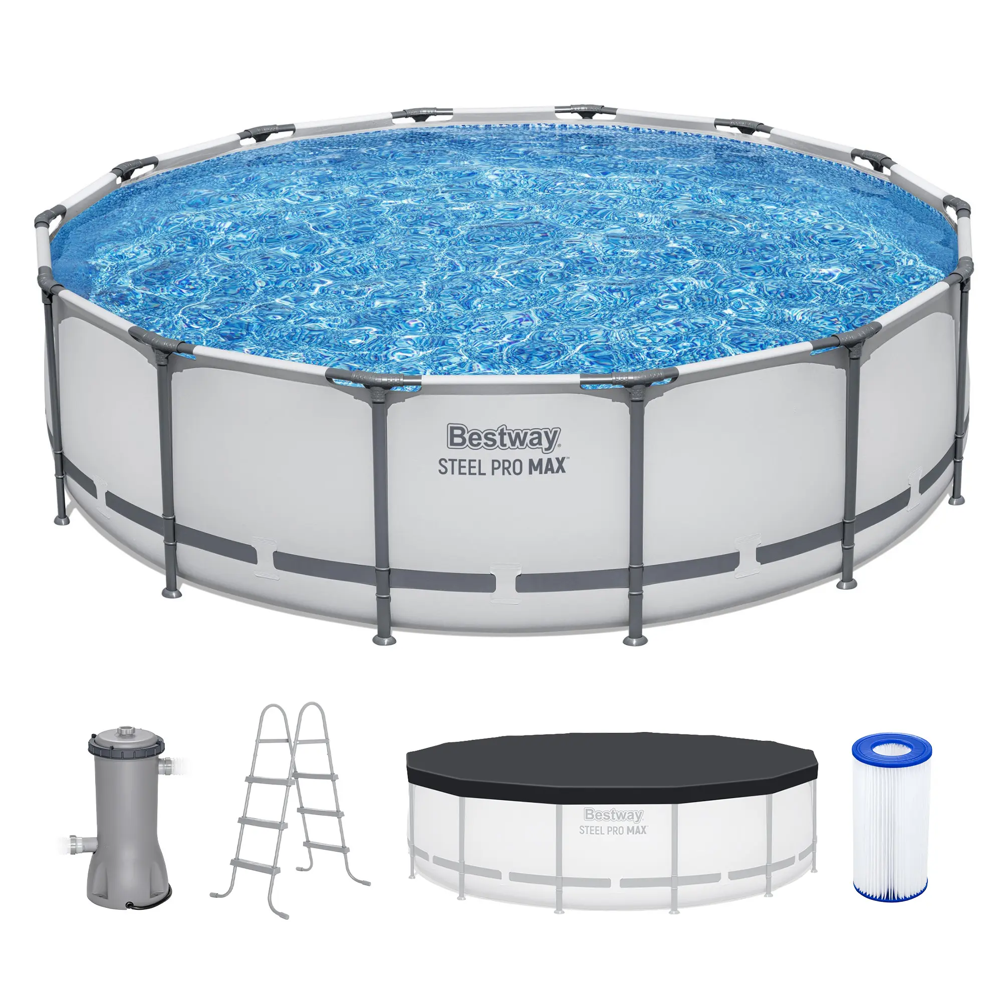 Round Above Ground Outdoor Swimming Pool with Pump