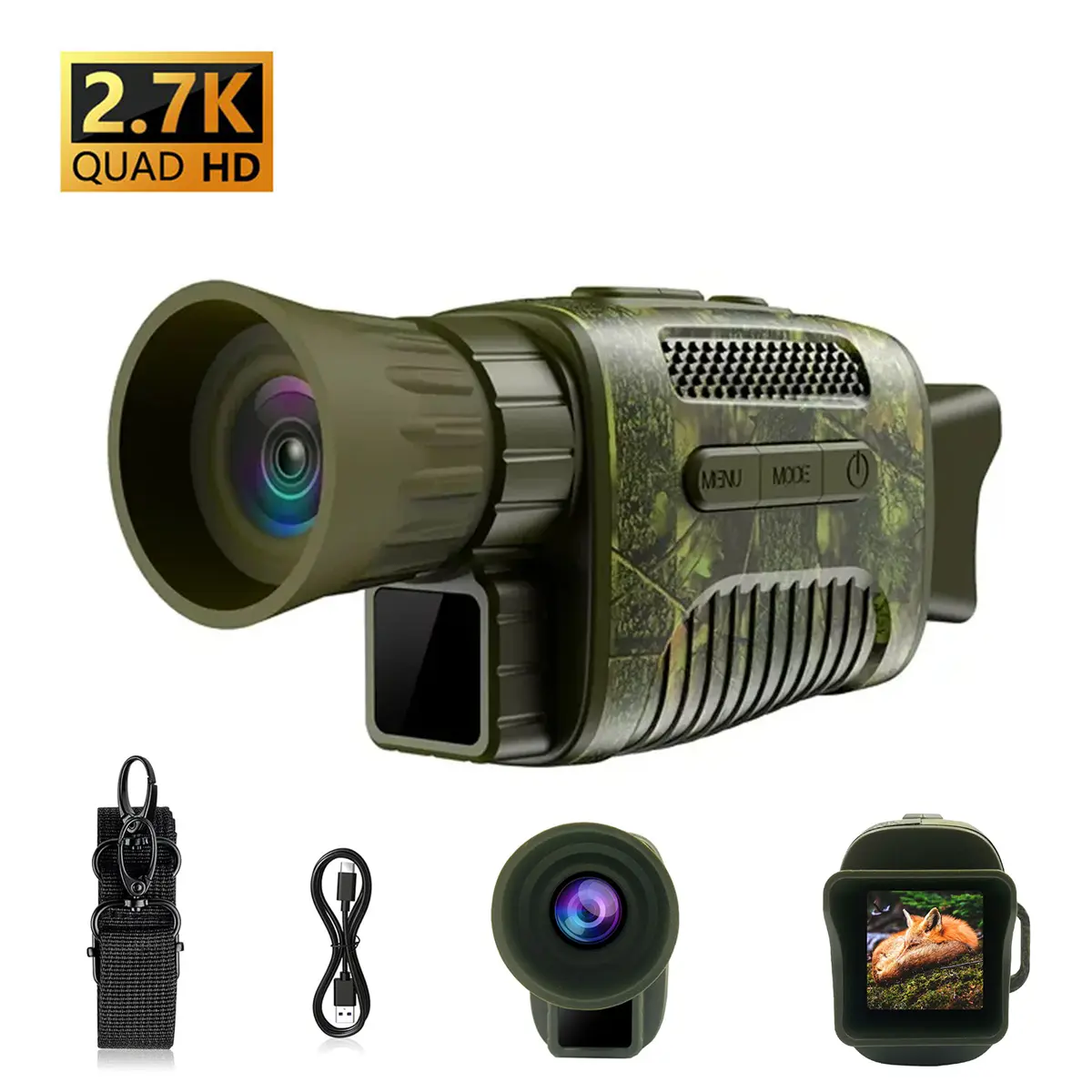Night Vision Goggles-Night Vision Binoculars,2000 mAh Battery,7 Levels Infrared,6X Digital Zoom(Wildlife Observation,Hunting,Camping)