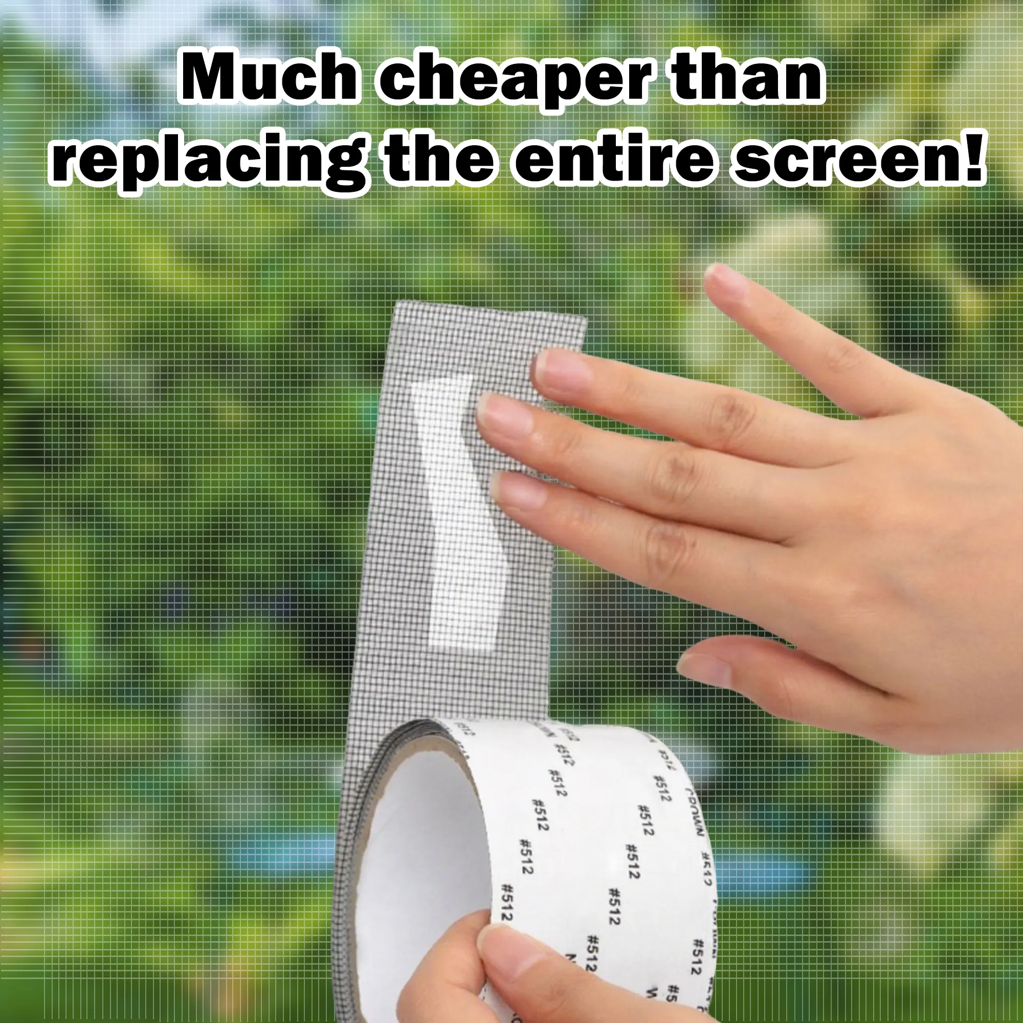 Super Adhesive Screen Repair Tape, Extended Window Screen Repair Tape, Fiberglass Screen Repair Tool for Mesh Doors and Windows, Grey