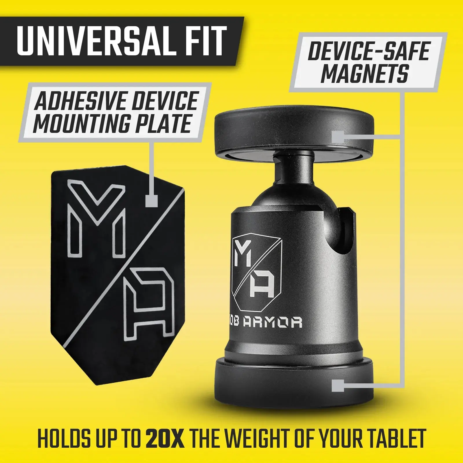 Magnetic Tablet Mount – Industrial-Grade Adjustable Aluminum Holder for Tablets & Devices with Secure Stability