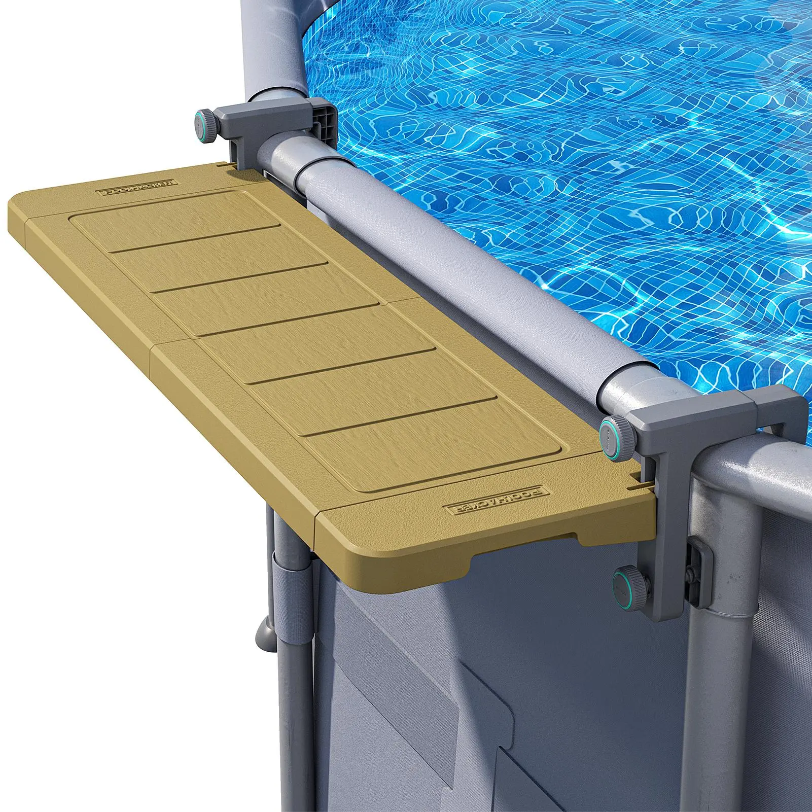 Poolside Swim-Up Bar – Foldable Above-Ground Pool Table for Round & Oval Pools, Weather-Resistant Design