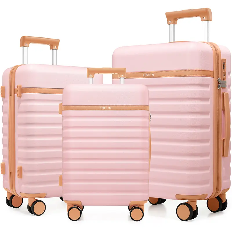 3-Piece Luggage Set 20"/24"/28" Hardside Suitcases with Double Spinner Wheels TSA Lock Lightweight Durable Travel Luggage Set #Summervibes