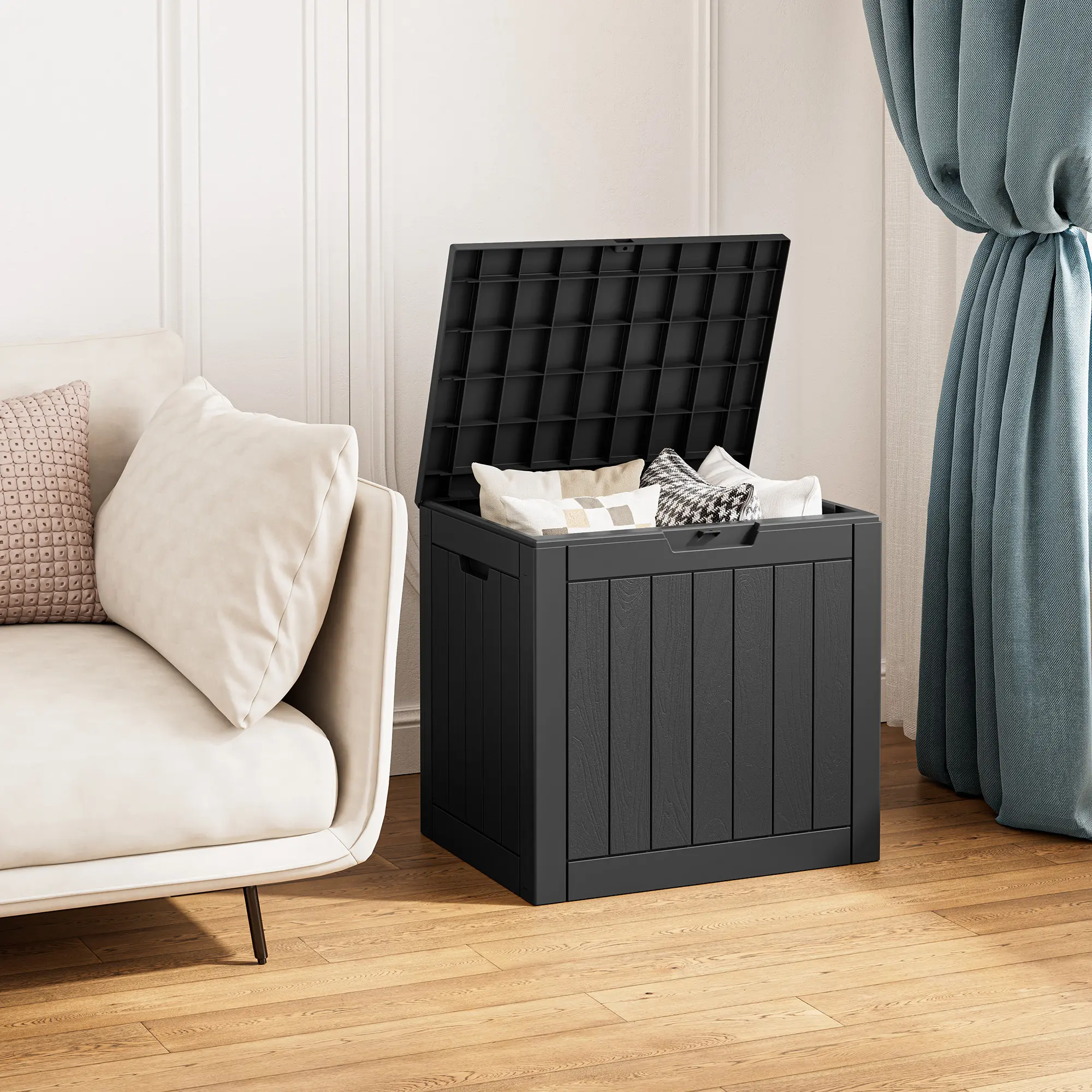 Outdoor Storage Box Weatherproof,  Resin Lockable Outdoor Storage for Secure Package Deliveries and Indoor Storage.Summervibes