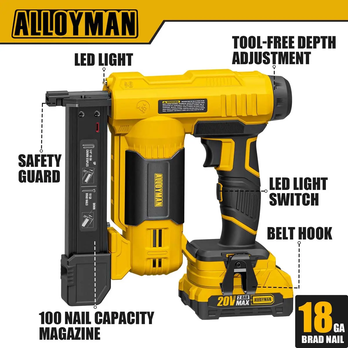 Pro-Grade 2-in-1 Cordless Brad Nailer & Electric Stapler Kit - 20V Max