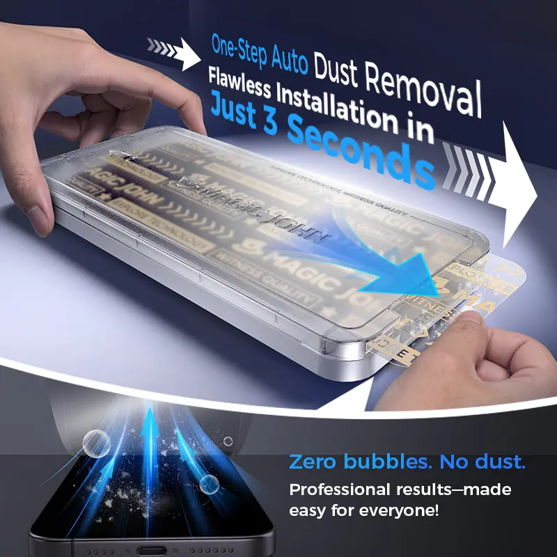 [*Please specify your phone model when ordering*] Premium upgraded privacy screen protector, dustproof and bubble-free design, ultra-clear.