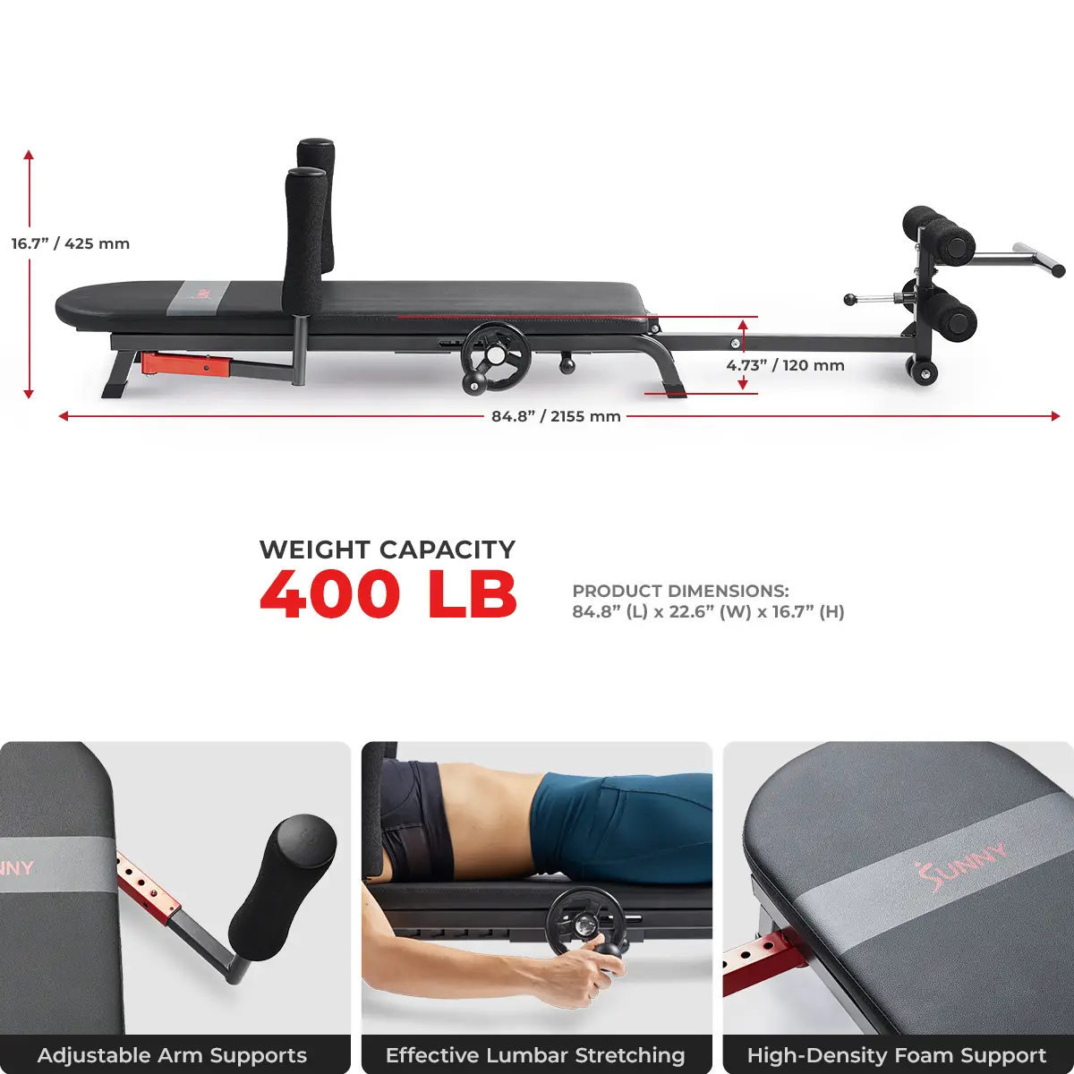 Adjustable Decompression Bench Full Body Inversion