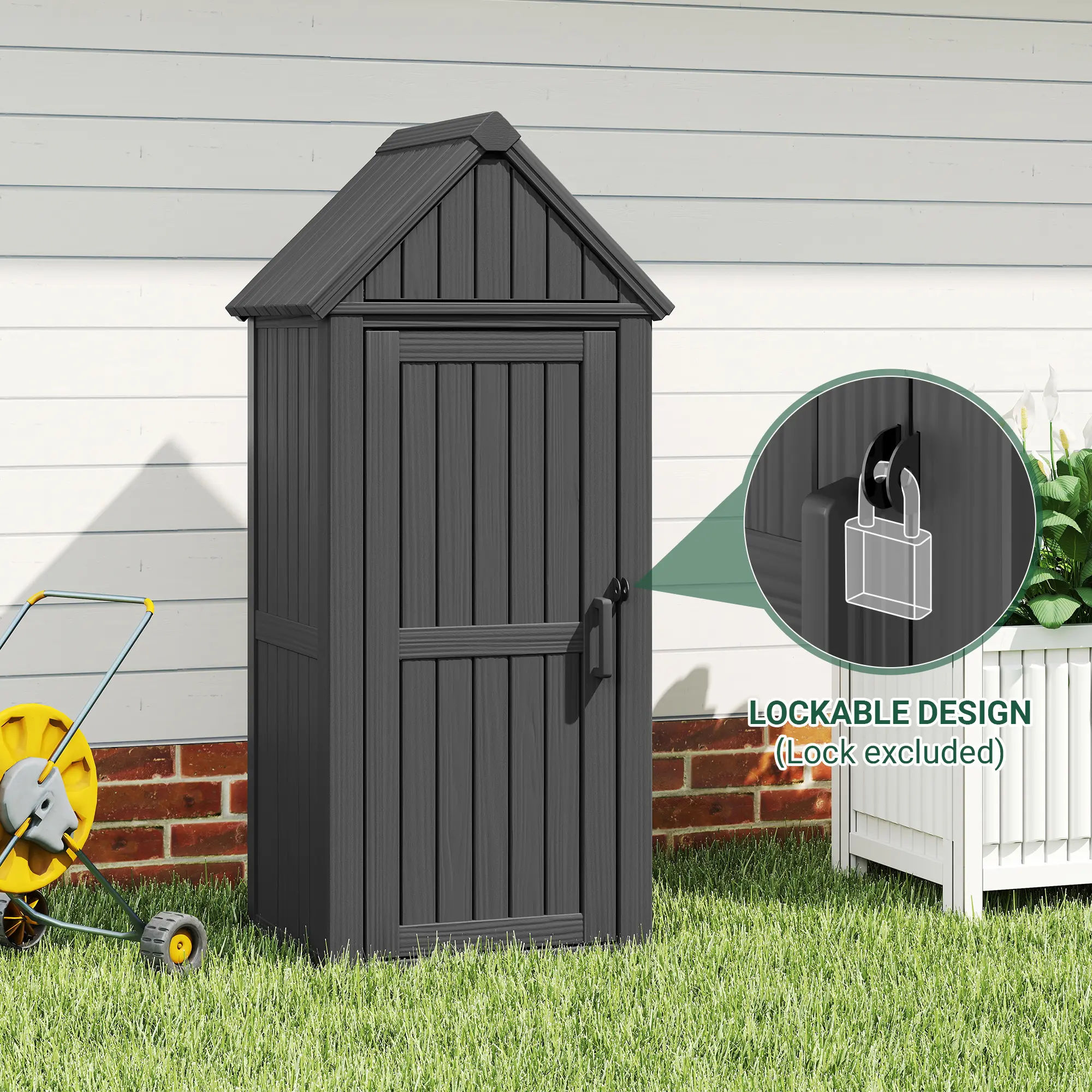 Outdoor Storage Cabinet, Cleaning Cabinet, Tool Cabinet, Rainproof and Waterproof, Sunproof for Backyards & Patios, Backyard Storage Box,Summervibes