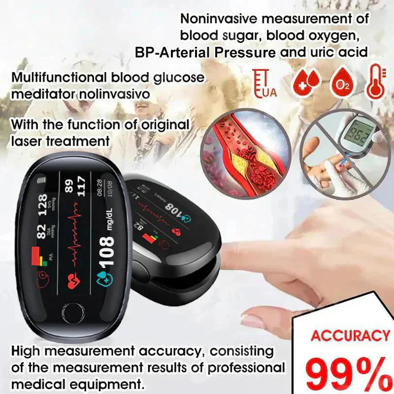 Final 3 Hours - Limited Stock Left Non-Invasive Smart Blood Sugar Tracking Device 99.9% Accuracy