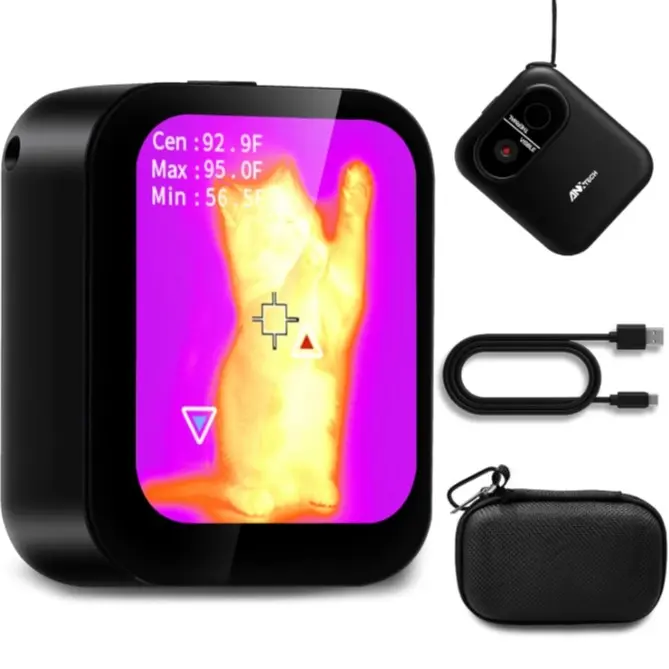 Mini Thermal Camera with Touchscreen, No App Required Small Infrared Imager for Home Inspection, 80×60 IR Resolution Infrared Camera for Detect Hidden Camera, Water Leak Detection