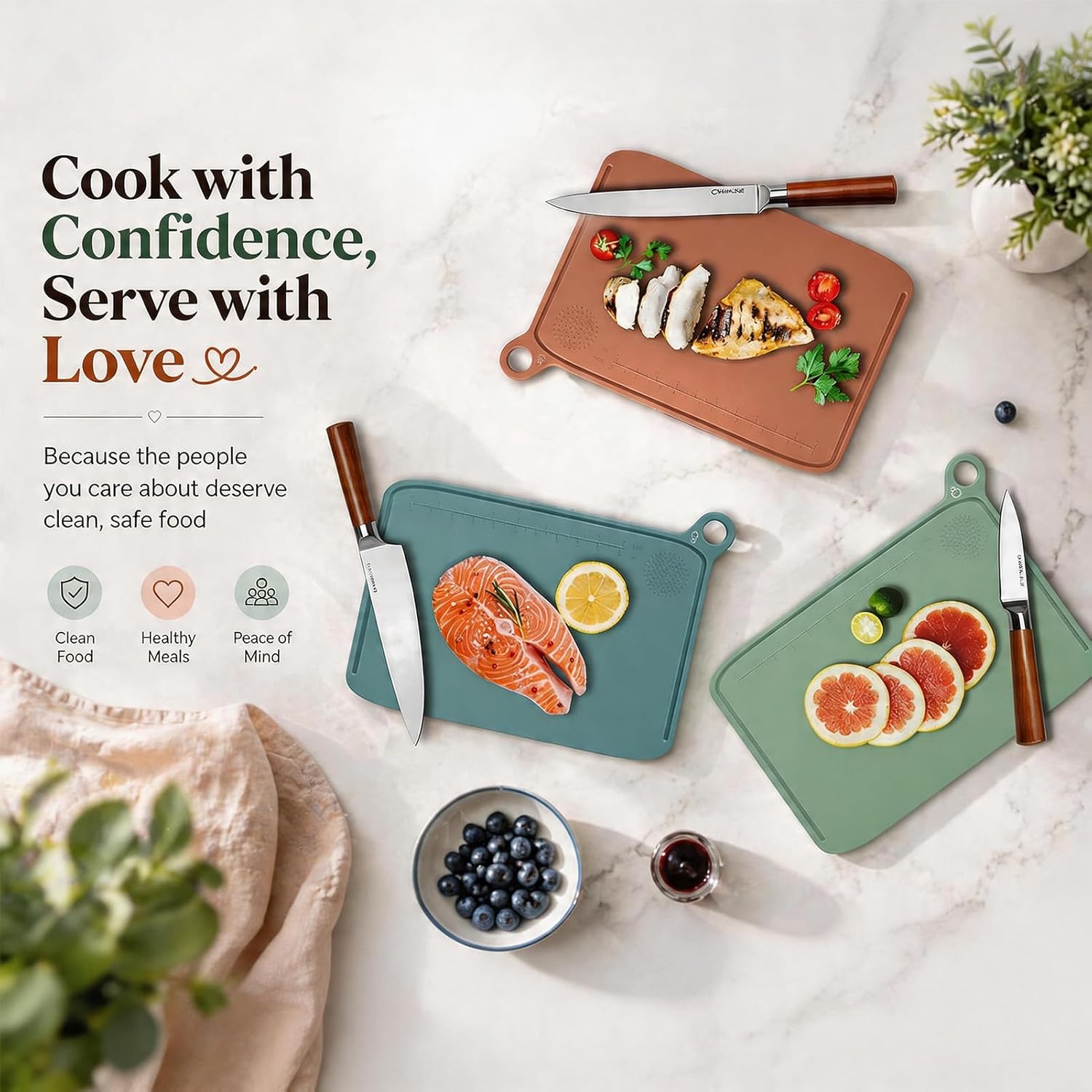 Mother’s Day Special – Smart Cutting Board & Knife Set – Self-Cleaning, Auto-Drying, Space-Saving Kitchen Organizer