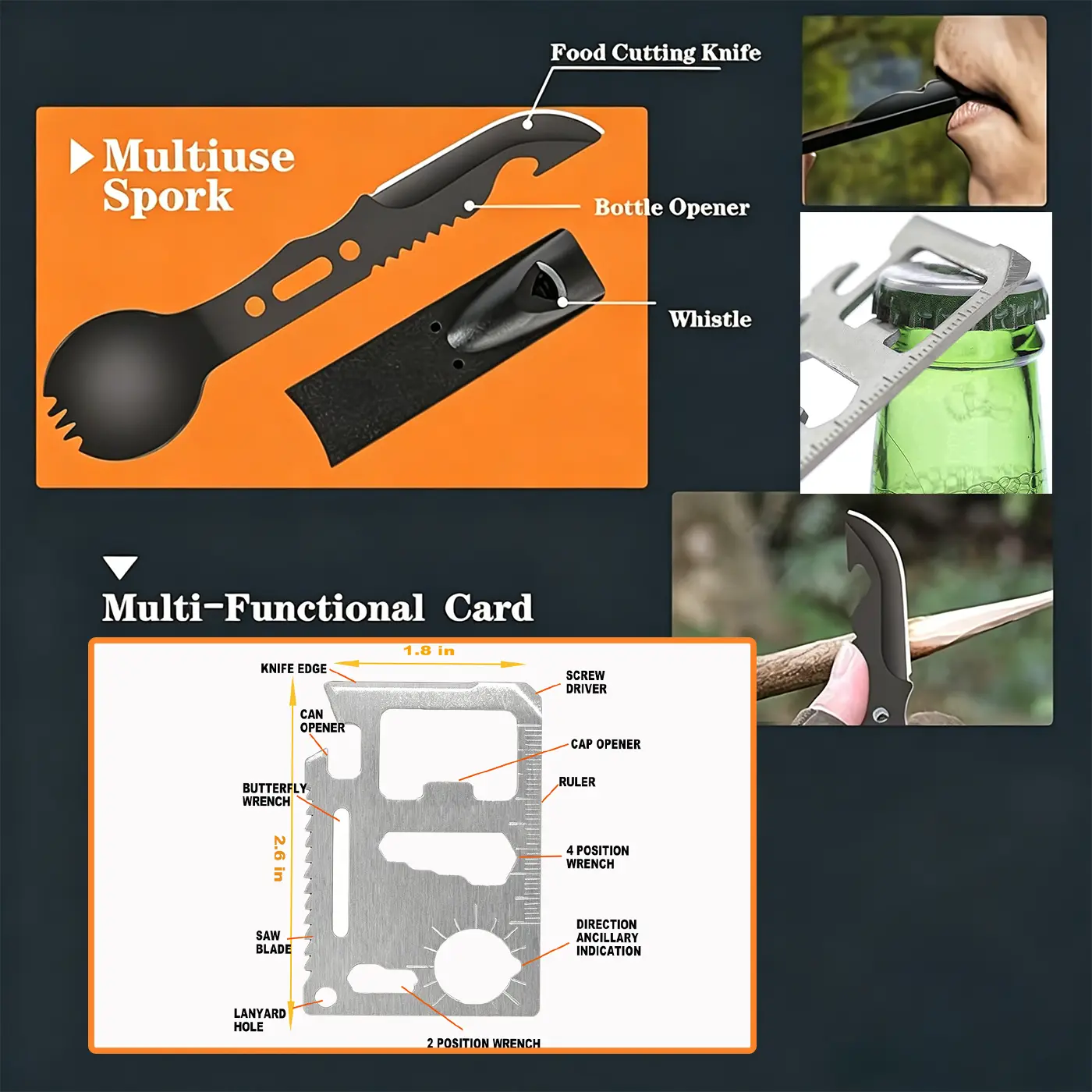 Survival First Aid Kits, Professional Survival Gear Equipment Tools First Aid Supplies kit for SOS Emergency Hiking Hunting Disaster Camping Adventures