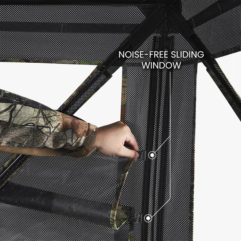 270° See-Through  Blind – Pop-Up Ground Deer Blind Tent for 1–6 Persons