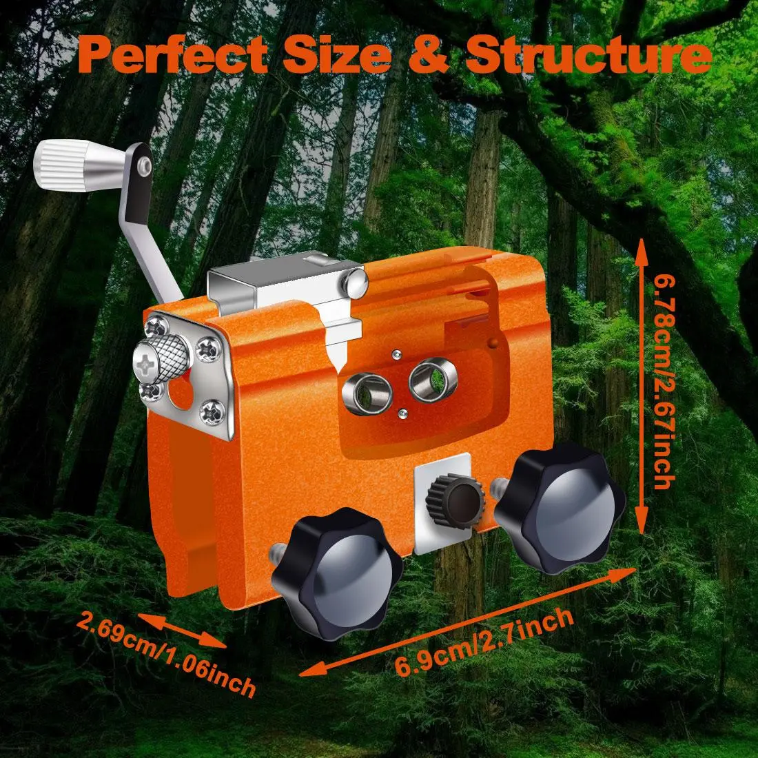 Portable Chain Saw Sharpener Jig - Universal Manual Chainsaw Sharpening Tool Kit with Grinding Stones & Cleaning Brush for Lumberjacks & Gardening