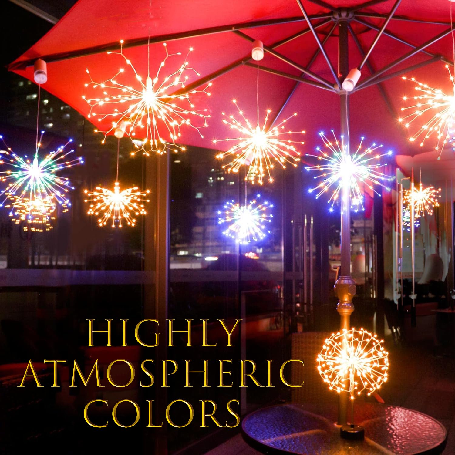 4-Pack Solar Fireworks Lights — 480 LEDs