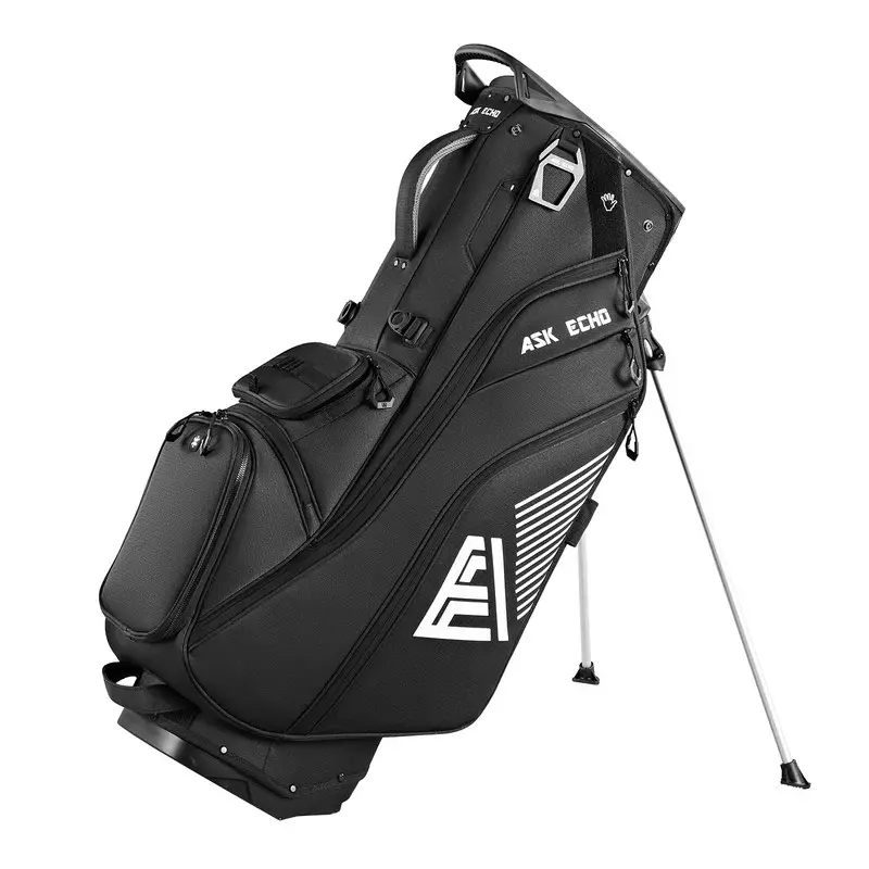 Golf Soundless Hybrid Stand Bag ST-LOCK Mecha 14 Way Dividers Quiet Bag / Toasted Almond