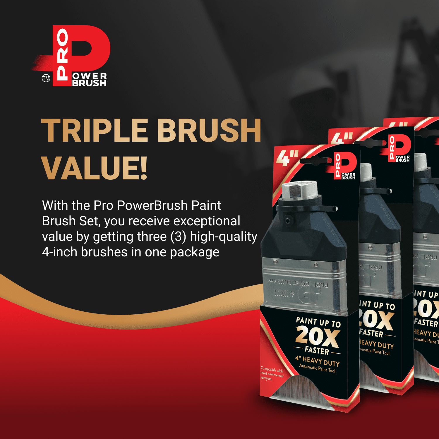 Pro PowerBrush Painters Backpack 20 Liter Electric Paint Machine with Power Brush Handle 7-45 Psi