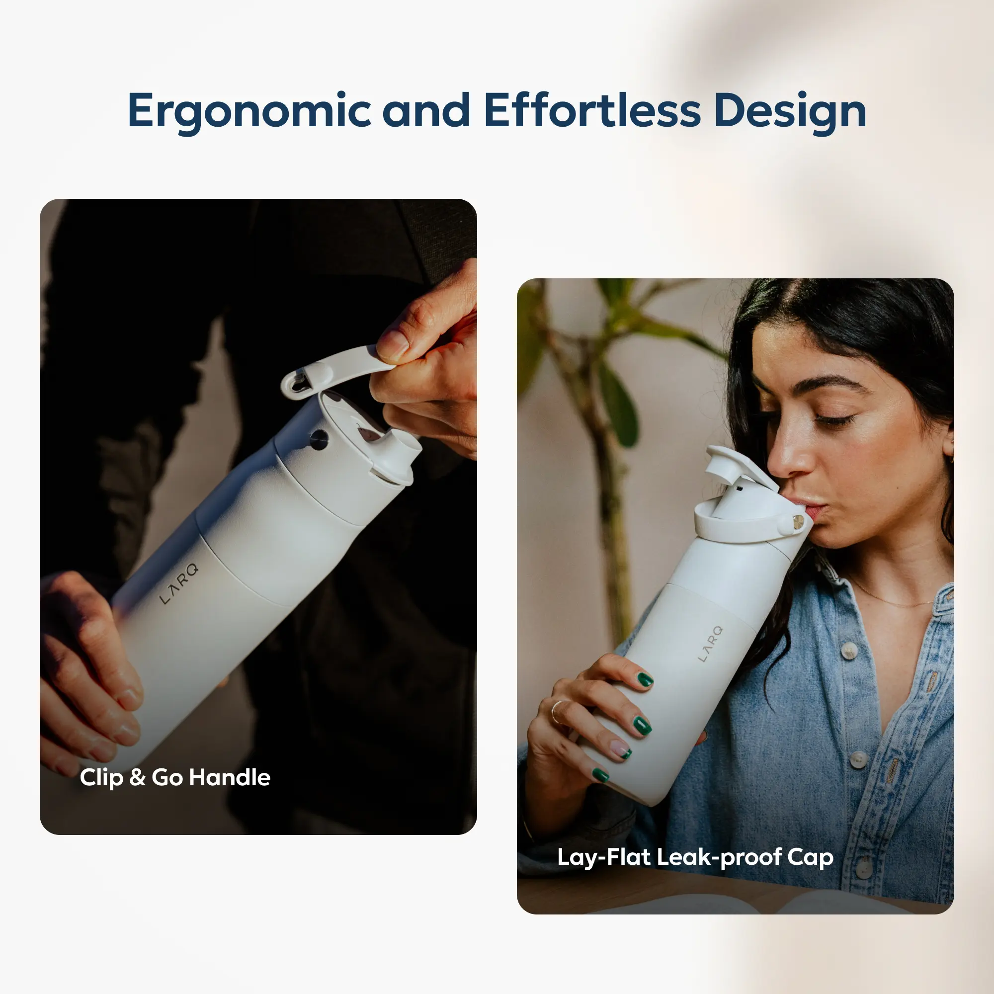 Self Cleaning Water Bottle - UV Water Purifier with Filter Straw, Smart App Hydration Tracking, Insulated Stainless Steel