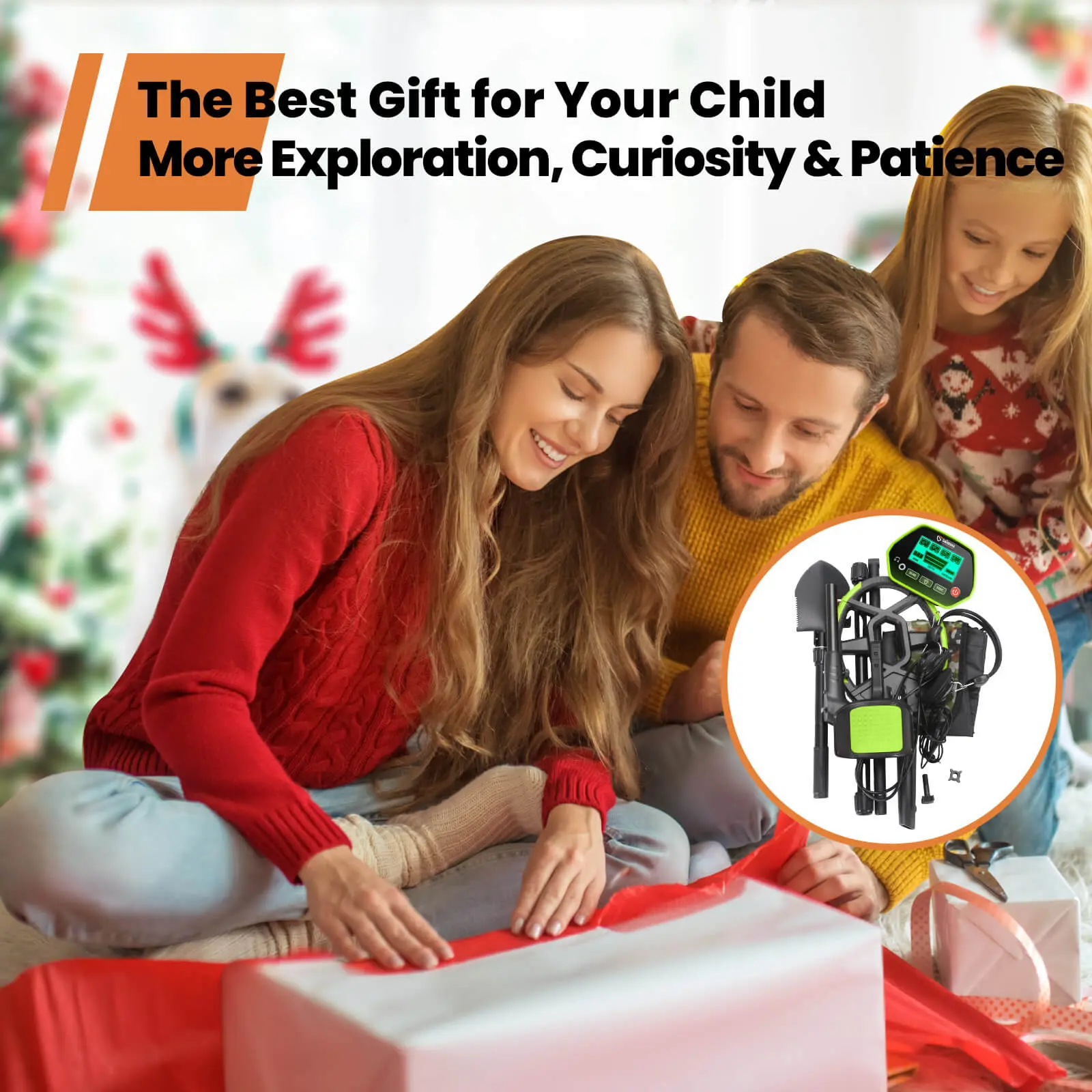 [3 OFF] Best Gift Waterproof Metal Detector for Adults & Kids, with High Accuracy Lightweight 8" Search Coil, All Metal & Disc Modes Tool Portable